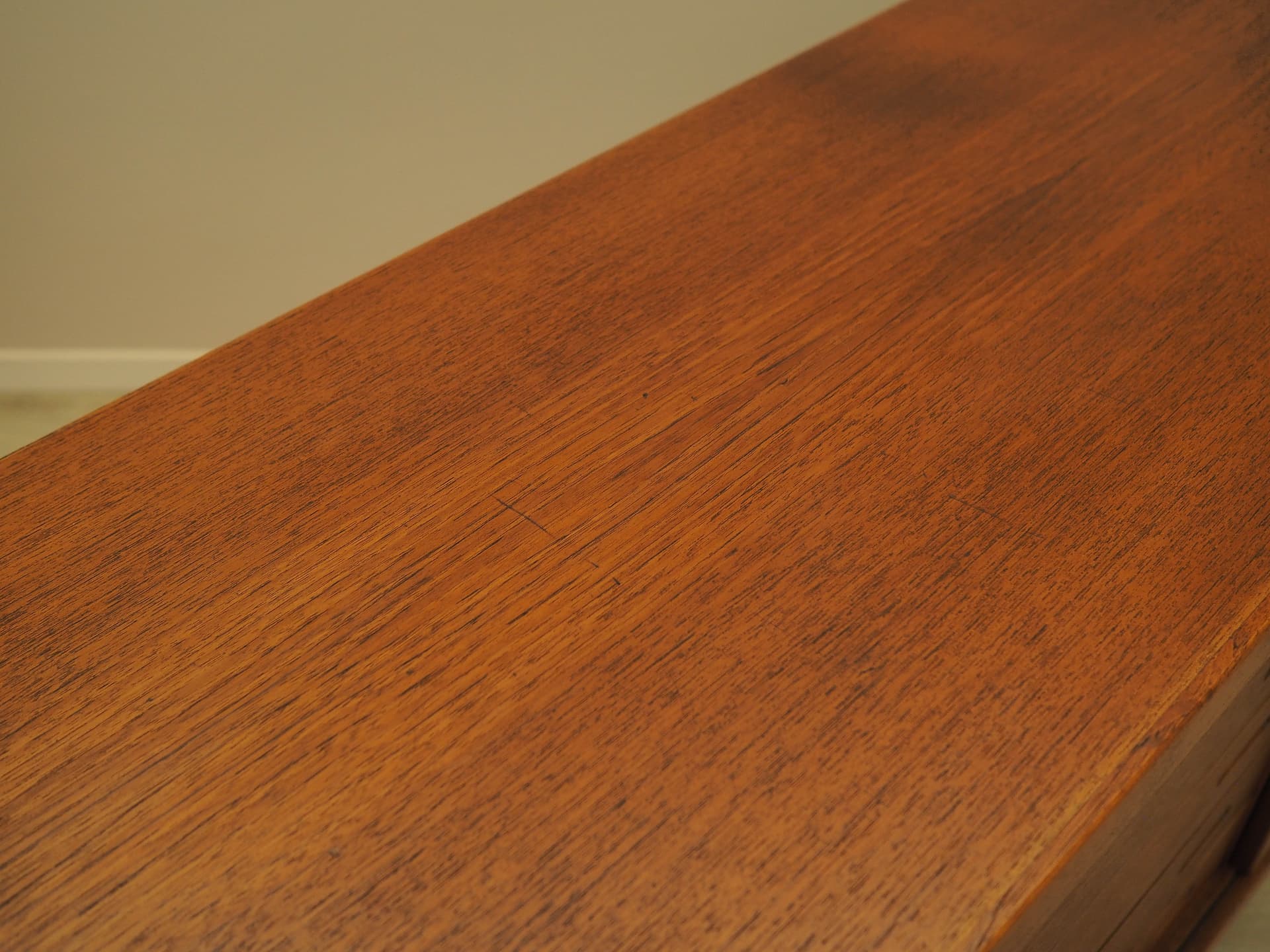 Sideboard, teak brązowy pomarańczowy, Dania, lata 60. - 359437