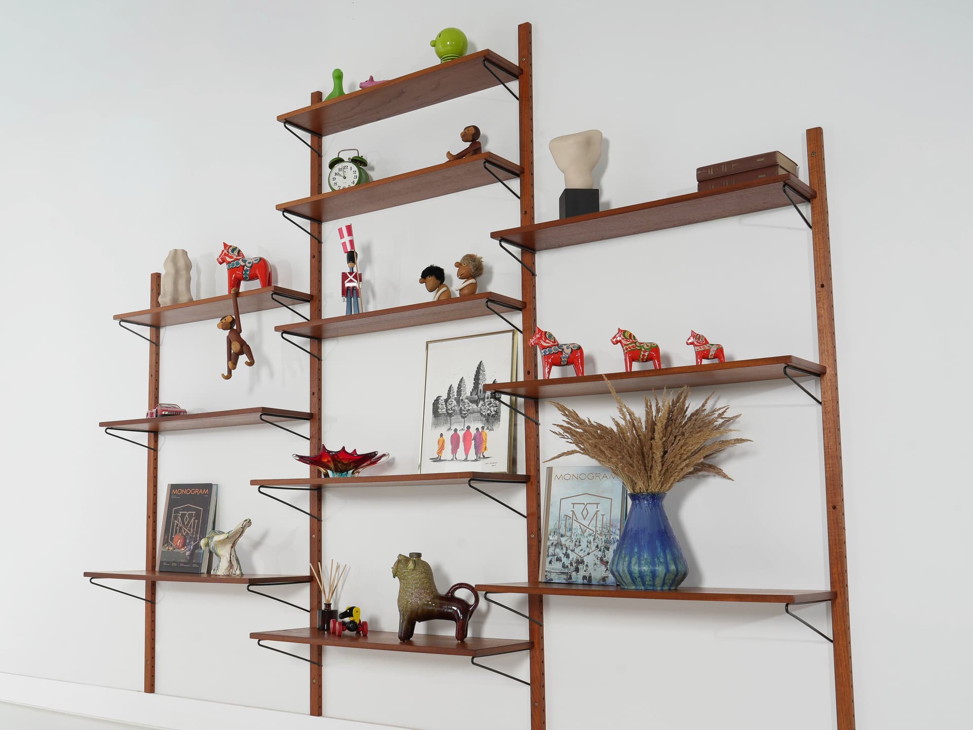 Regał modułowy, brązowy, teak, Dania, lata 60. - 359459