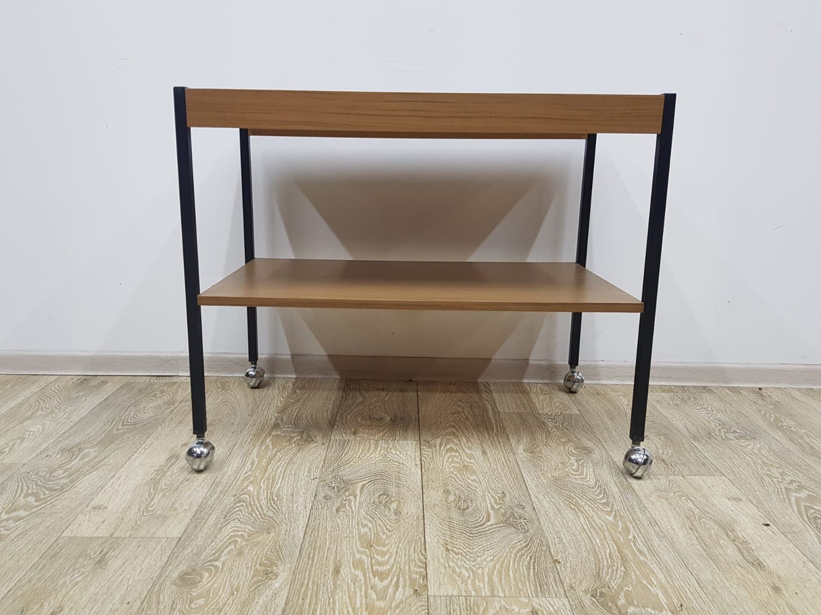 Side table, brown, black metal, Germany, 1970s. - 359717