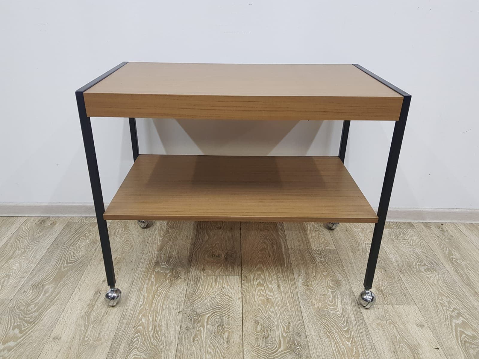 Side table, brown, black metal, Germany, 1970s. - 359716