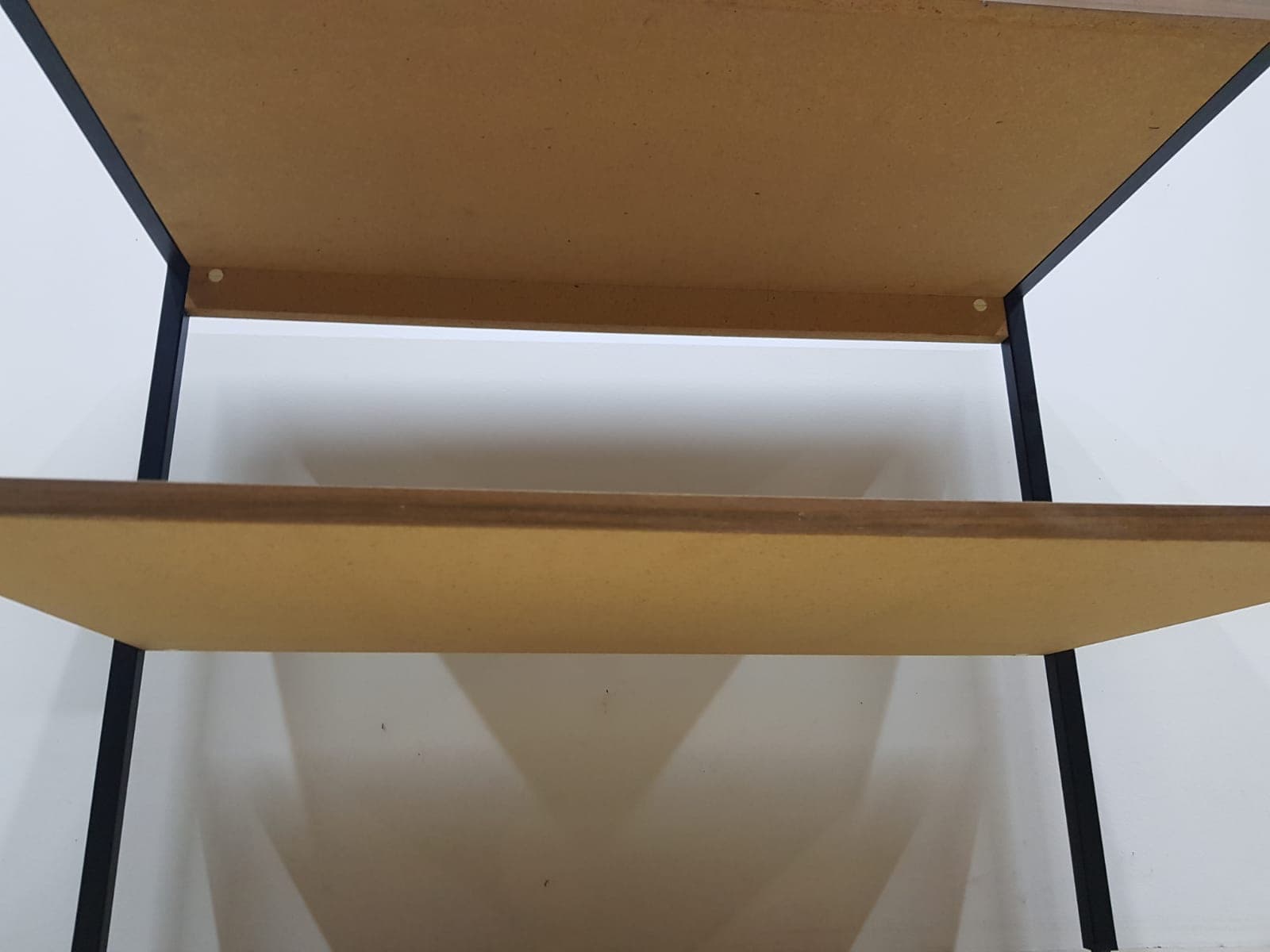 Side table, brown, black metal, Germany, 1970s. - 359721