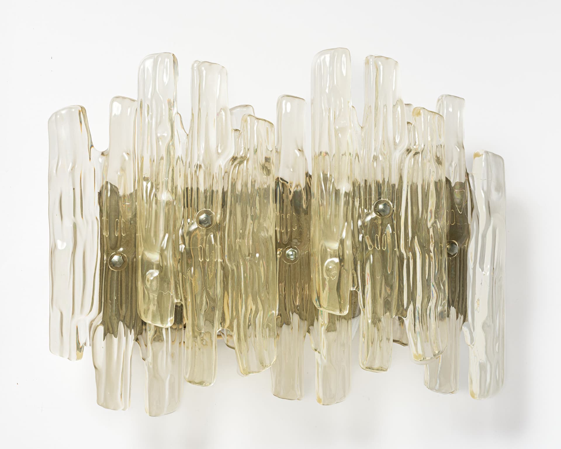 Wall sconce, transparent yellow, plastic metal, Germany, 1980s. - 359864