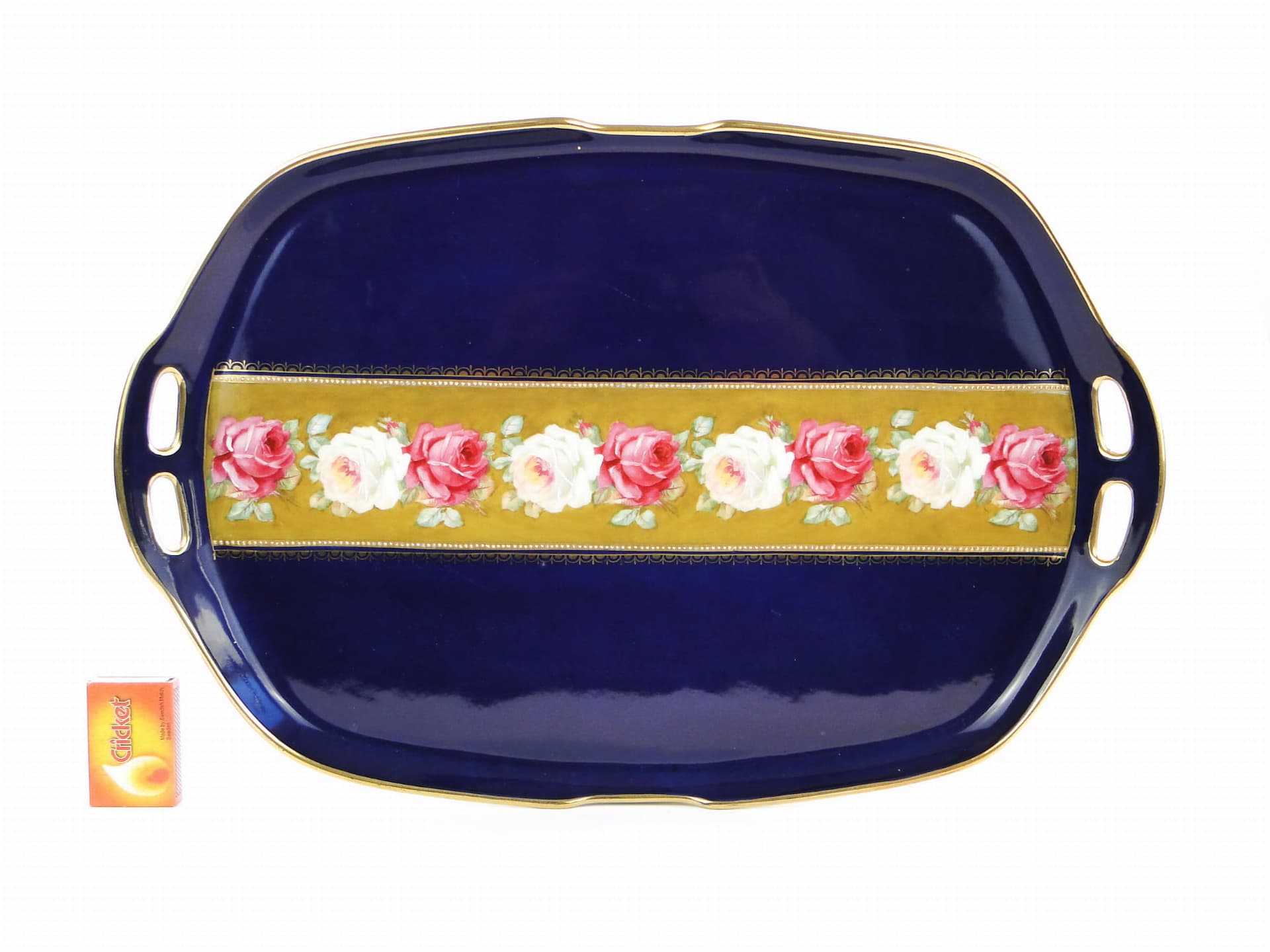 Art Deco porcelain tray, white cobalt gold, gilded porcelain, Czech Republic, 1920s - 359901
