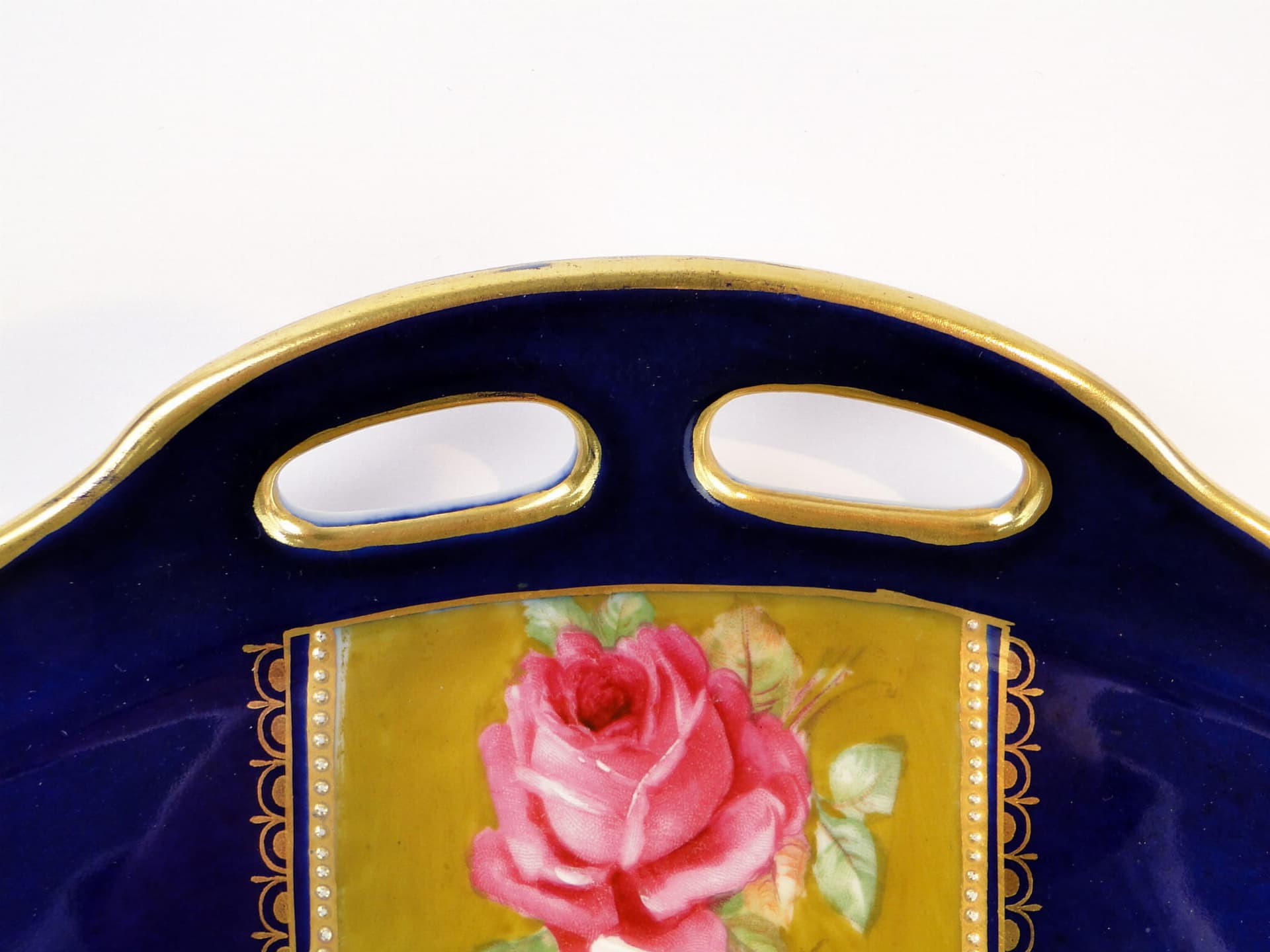 Art Deco porcelain tray, white cobalt gold, gilded porcelain, Czech Republic, 1920s - 359904