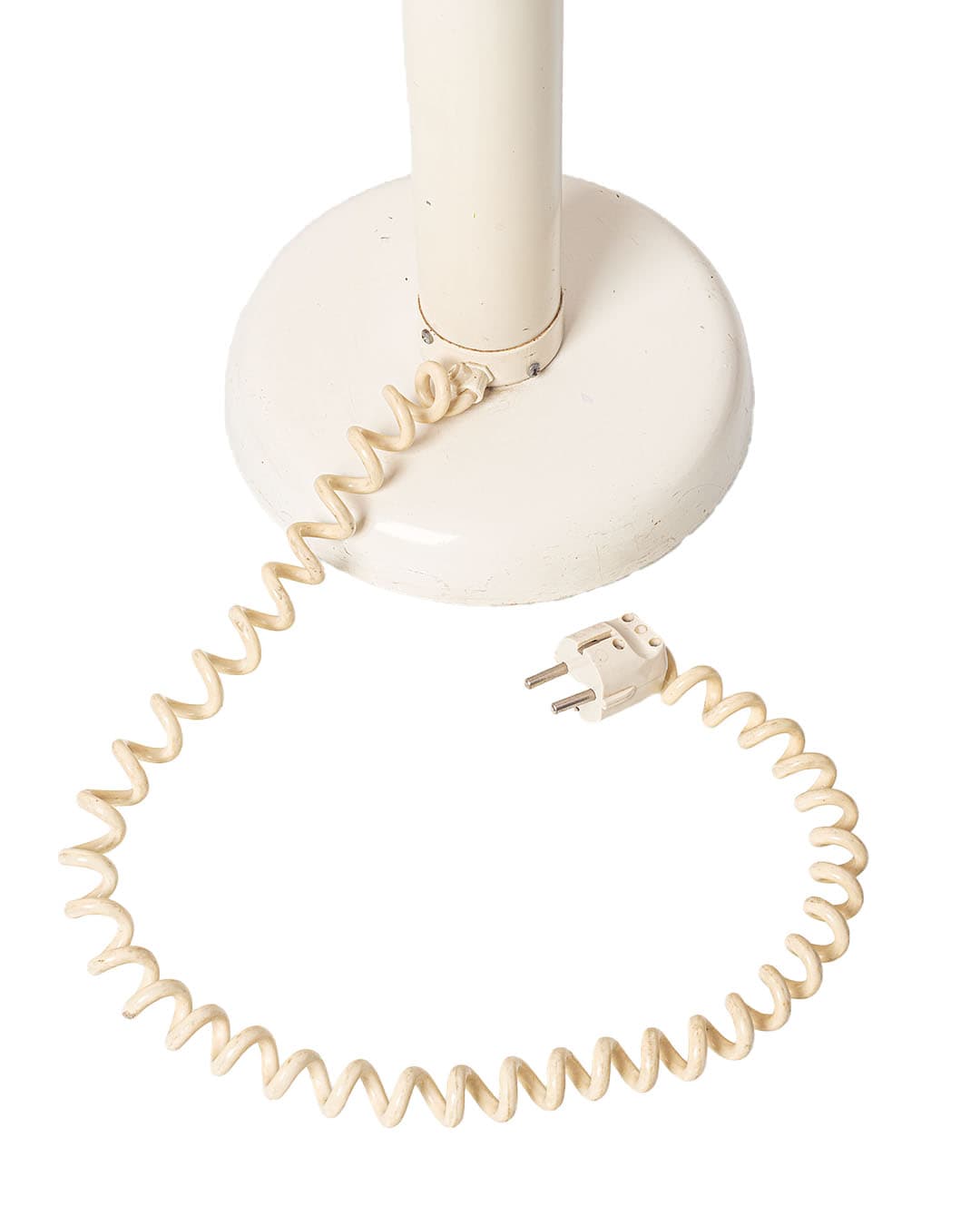 Floor lamp industrial, white, metal, Netherlands, 1980s. - 360241