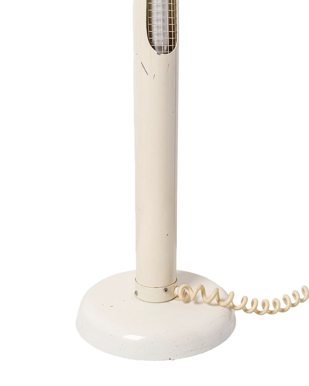 Floor lamp industrial, white, metal, Netherlands, 1980s. - 360243