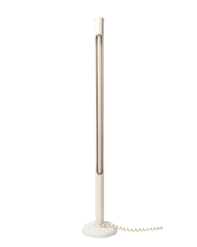 Floor lamp industrial, white, metal, Netherlands, 1980s. - DIMENSION