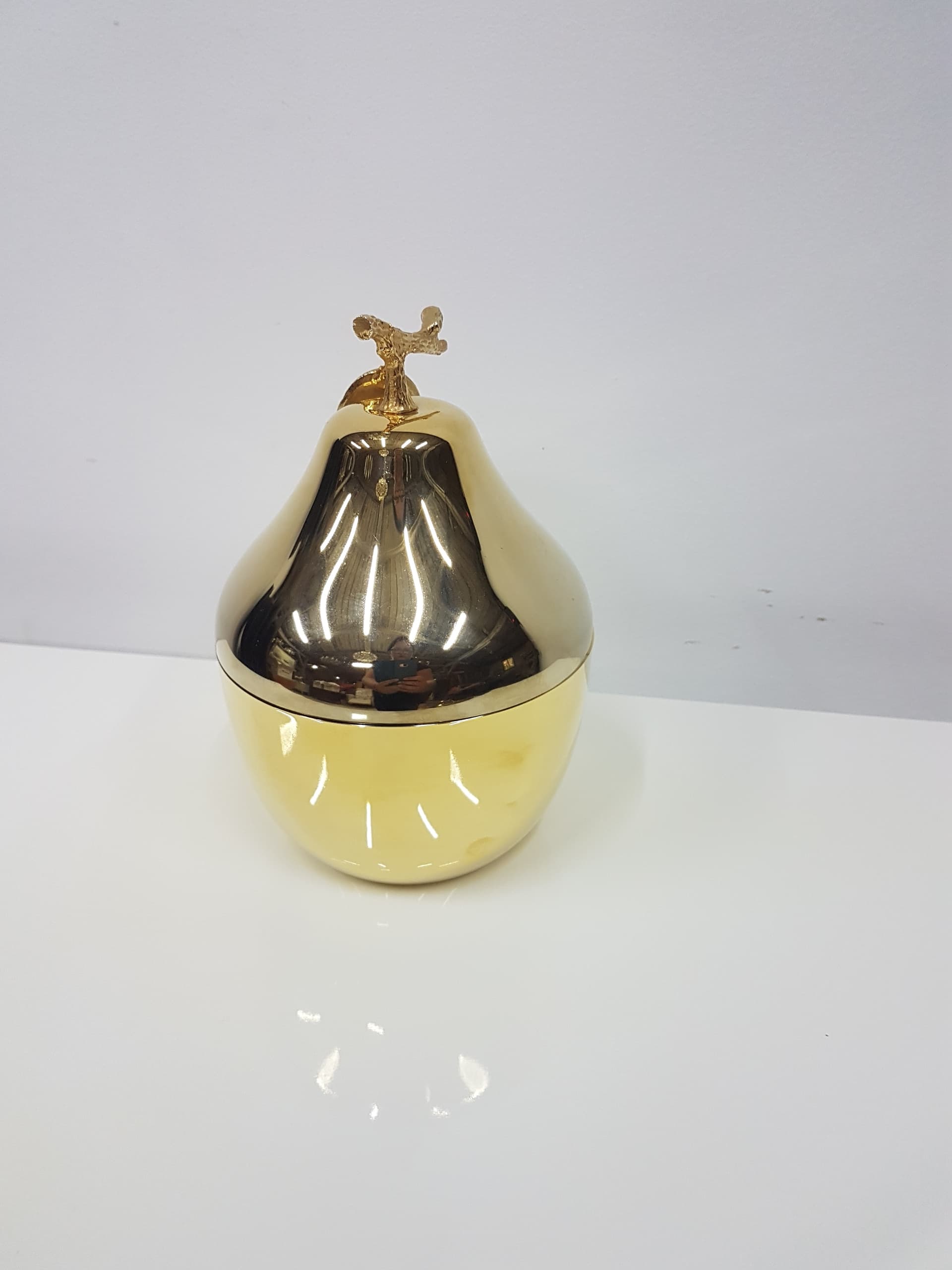 Ice bucket Pear, gold, gold-plated plastic, by H. Turnwald, FreddoTherm, Switzerland, 1970s. - 360394
