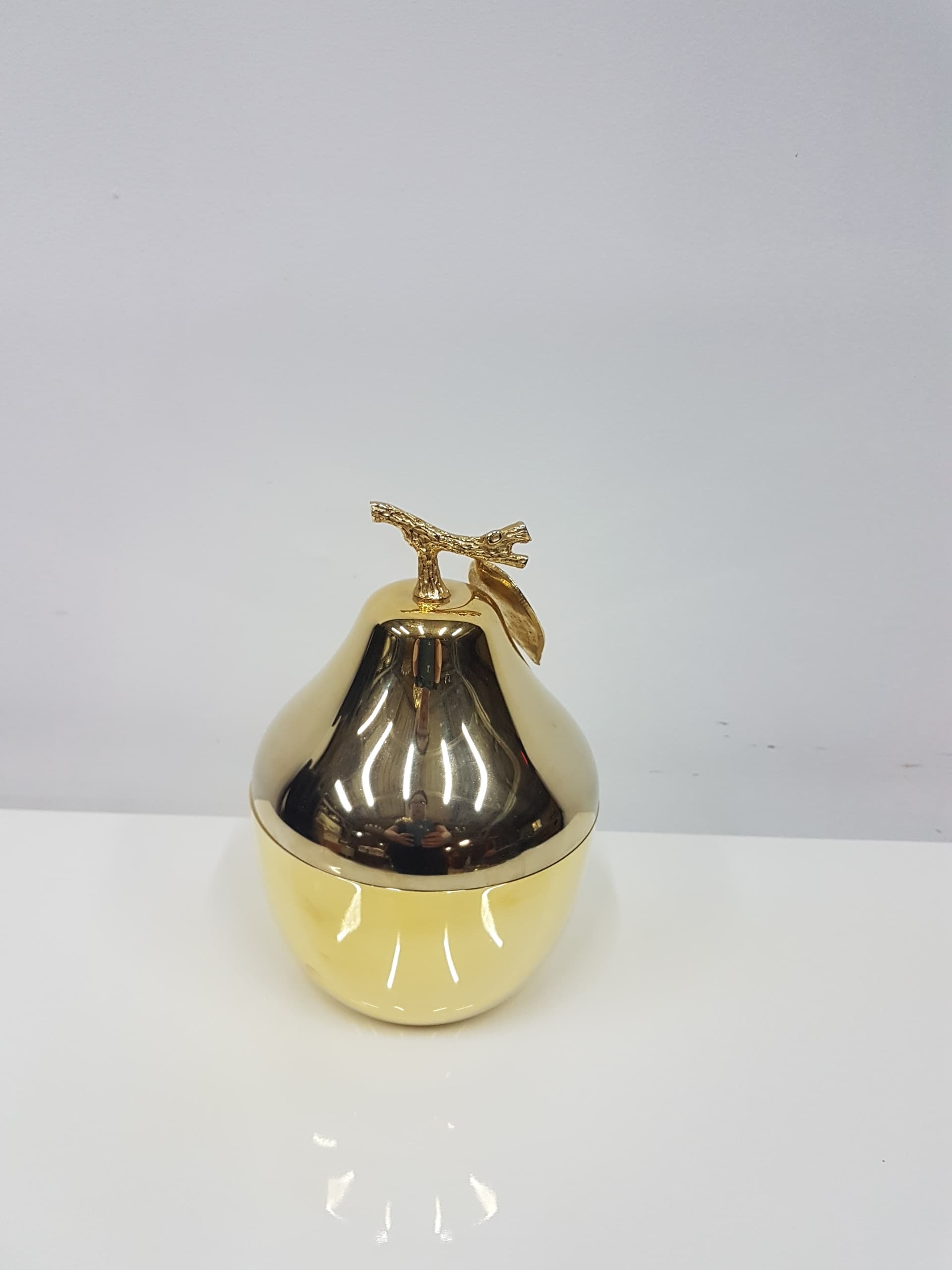 Ice bucket Pear, gold, gold-plated plastic, by H. Turnwald, FreddoTherm, Switzerland, 1970s. - 360388