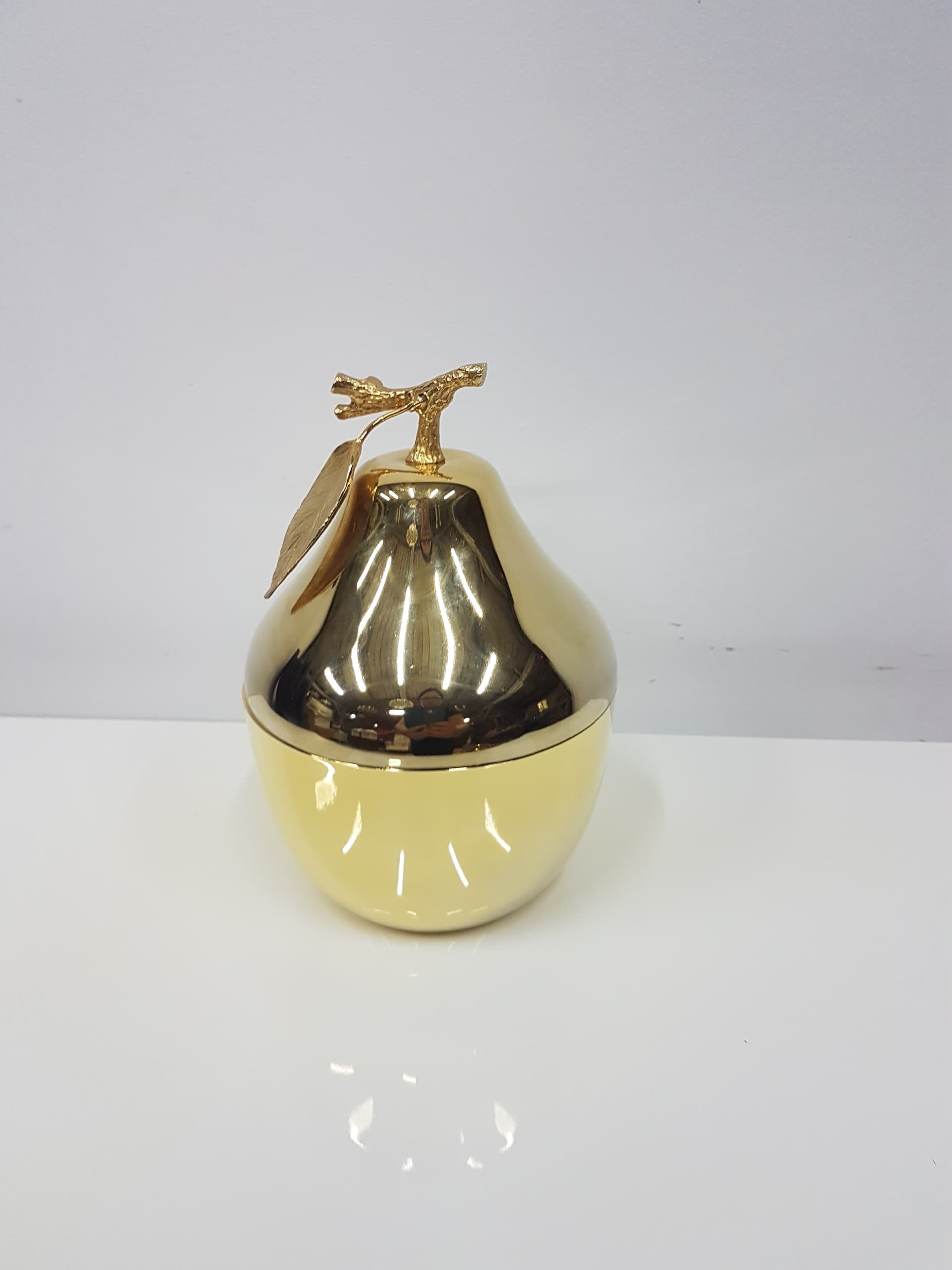 Ice bucket Pear, gold, gold-plated plastic, by H. Turnwald, FreddoTherm, Switzerland, 1970s. - 360395
