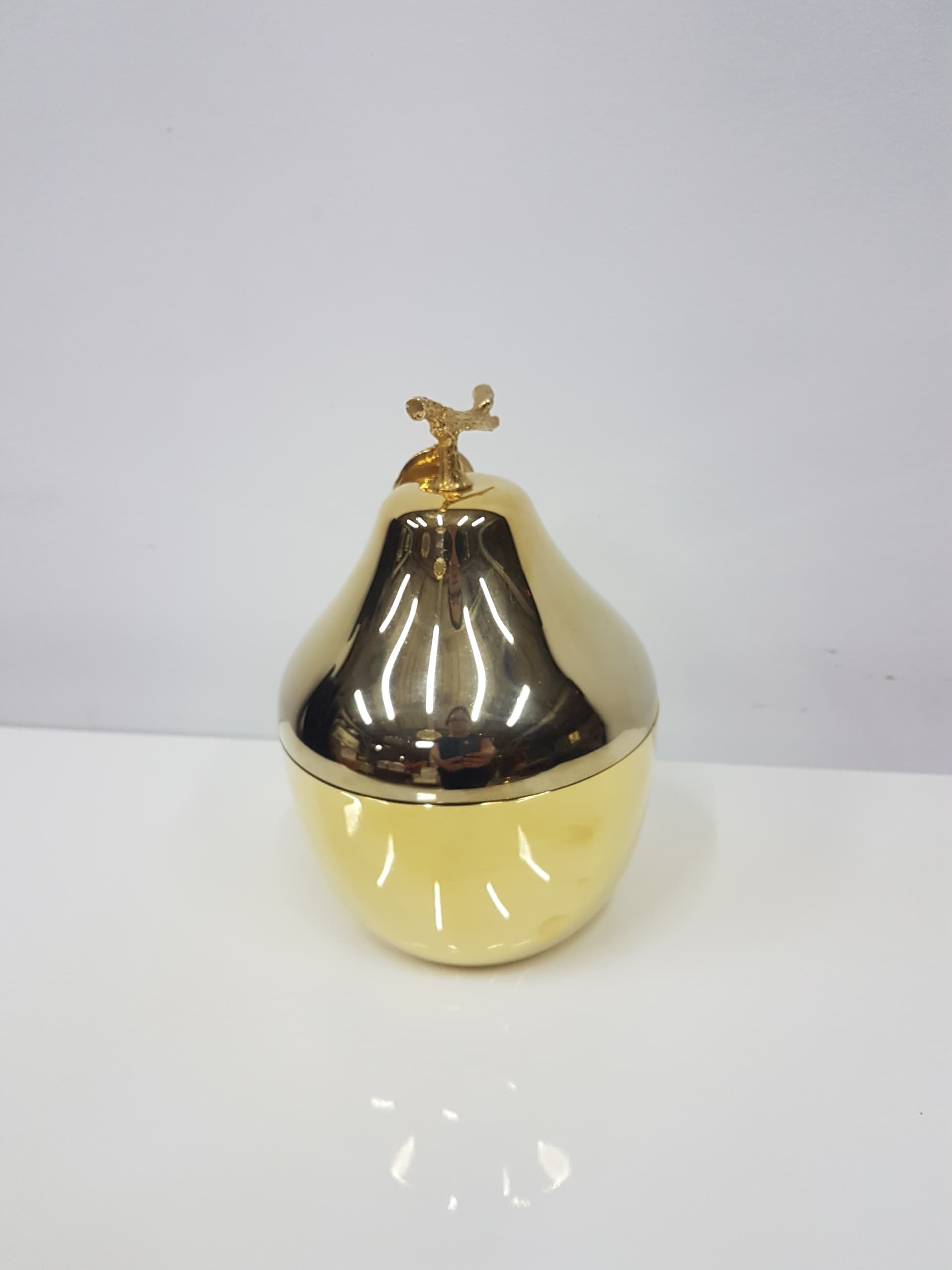 Ice bucket Pear, gold, gold-plated plastic, by H. Turnwald, FreddoTherm, Switzerland, 1970s. - 360387