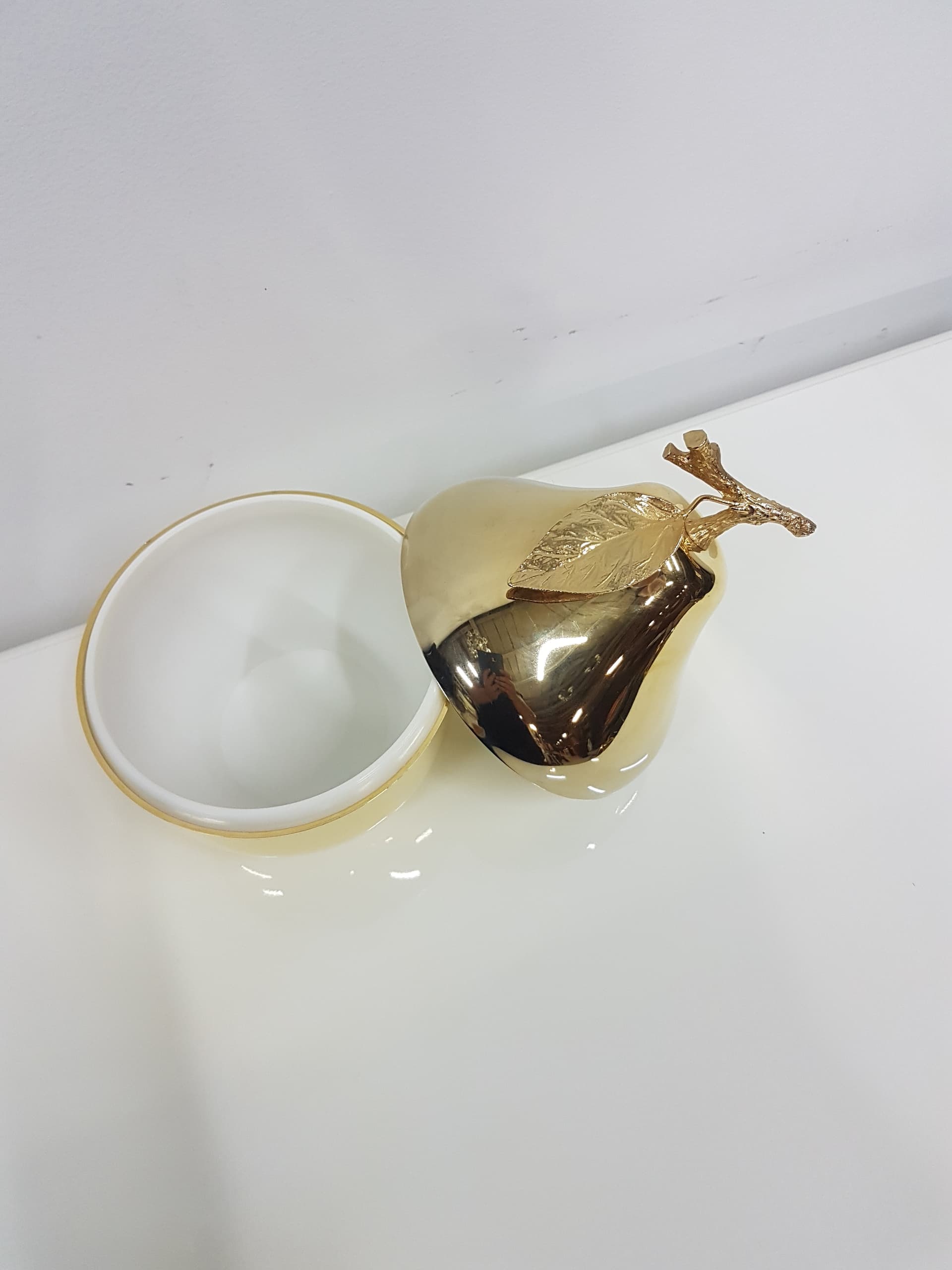 Ice bucket Pear, gold, gold-plated plastic, by H. Turnwald, FreddoTherm, Switzerland, 1970s. - 360390