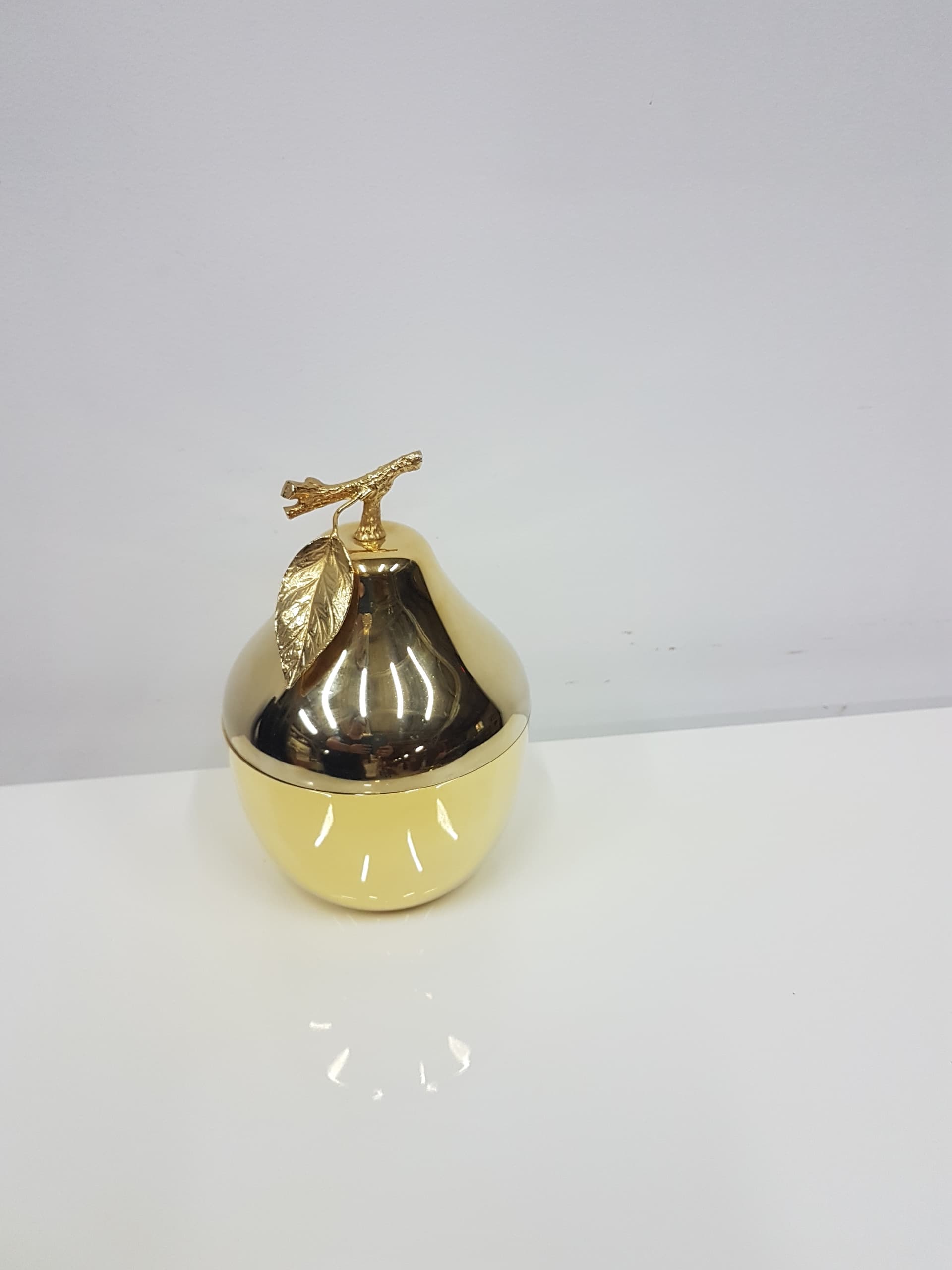 Ice bucket Pear, gold, gold-plated plastic, by H. Turnwald, FreddoTherm, Switzerland, 1970s. - 360391