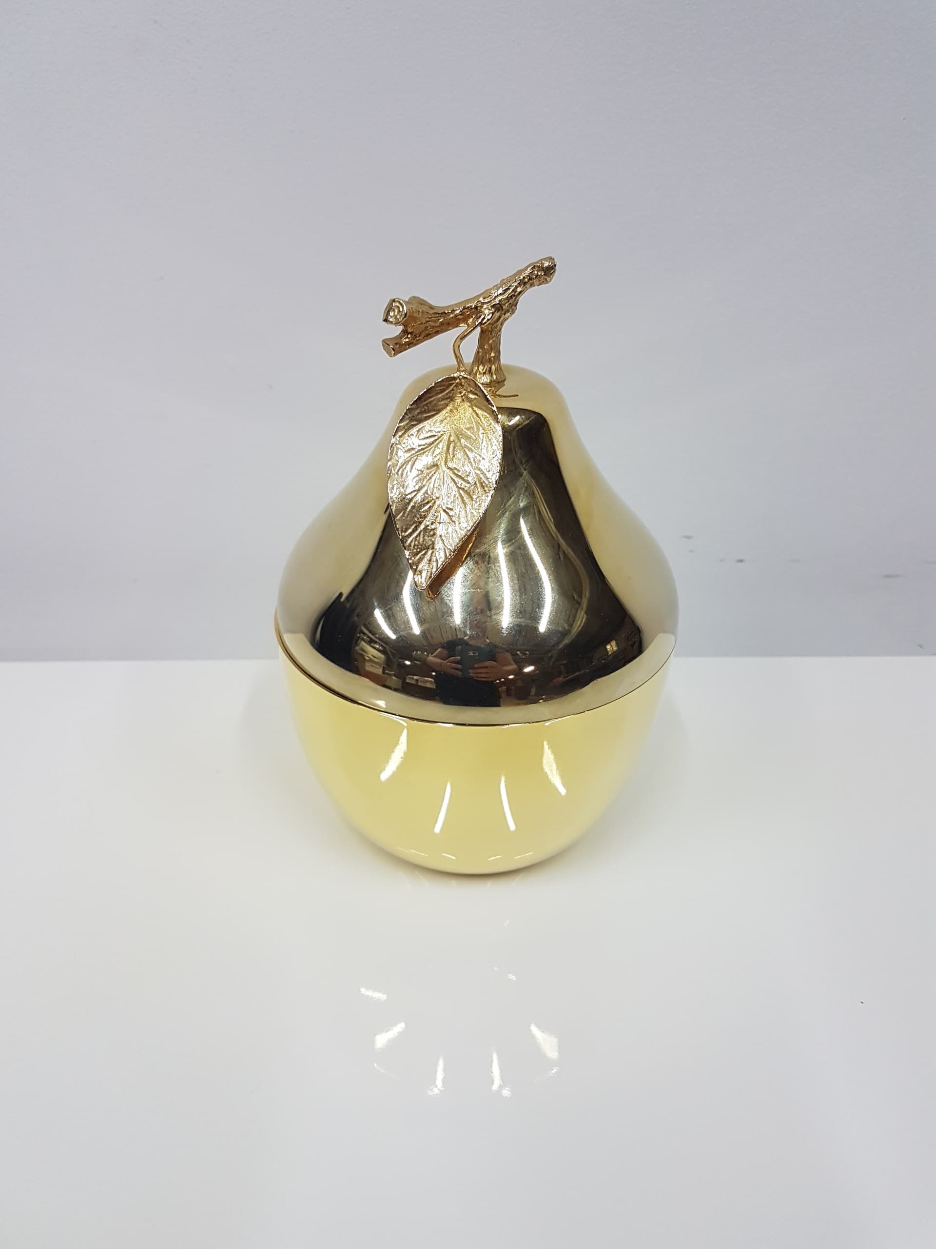 Ice bucket Pear, gold, gold-plated plastic, by H. Turnwald, FreddoTherm, Switzerland, 1970s. - 360392