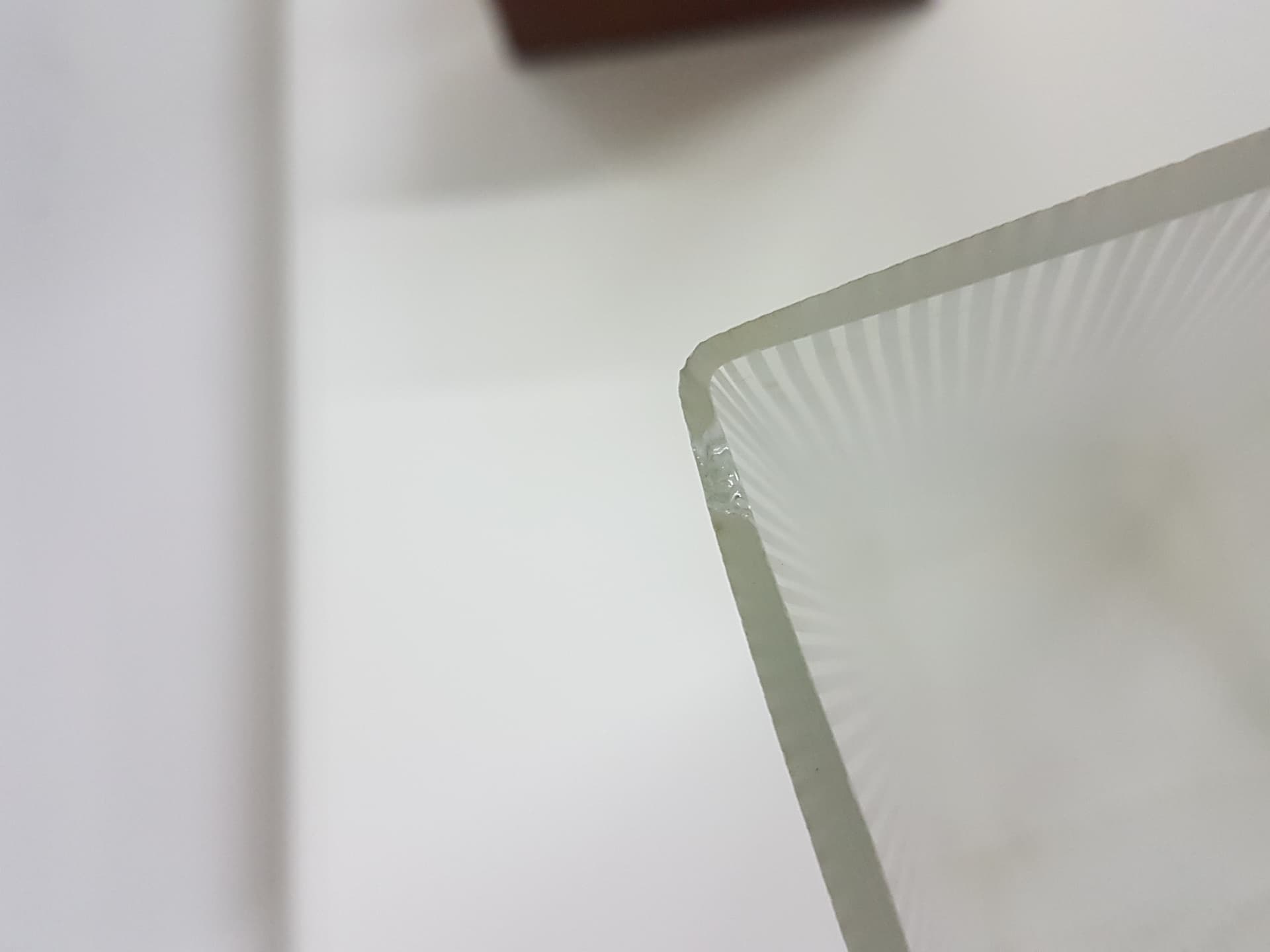 Candle Holder, brown teak, transparent glass, Denmark, 1960s. - 360408