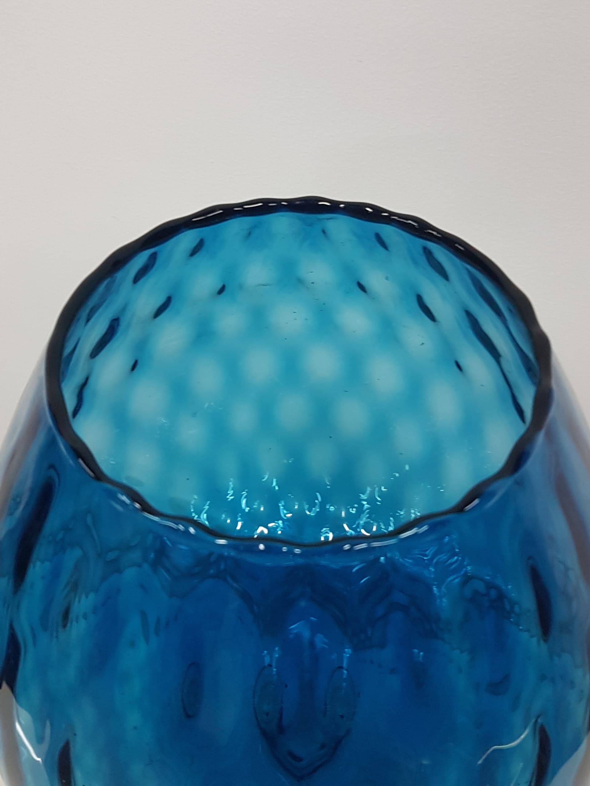 Vase Goblet, blue-purple, glass, Italy, 1970s. - 360464