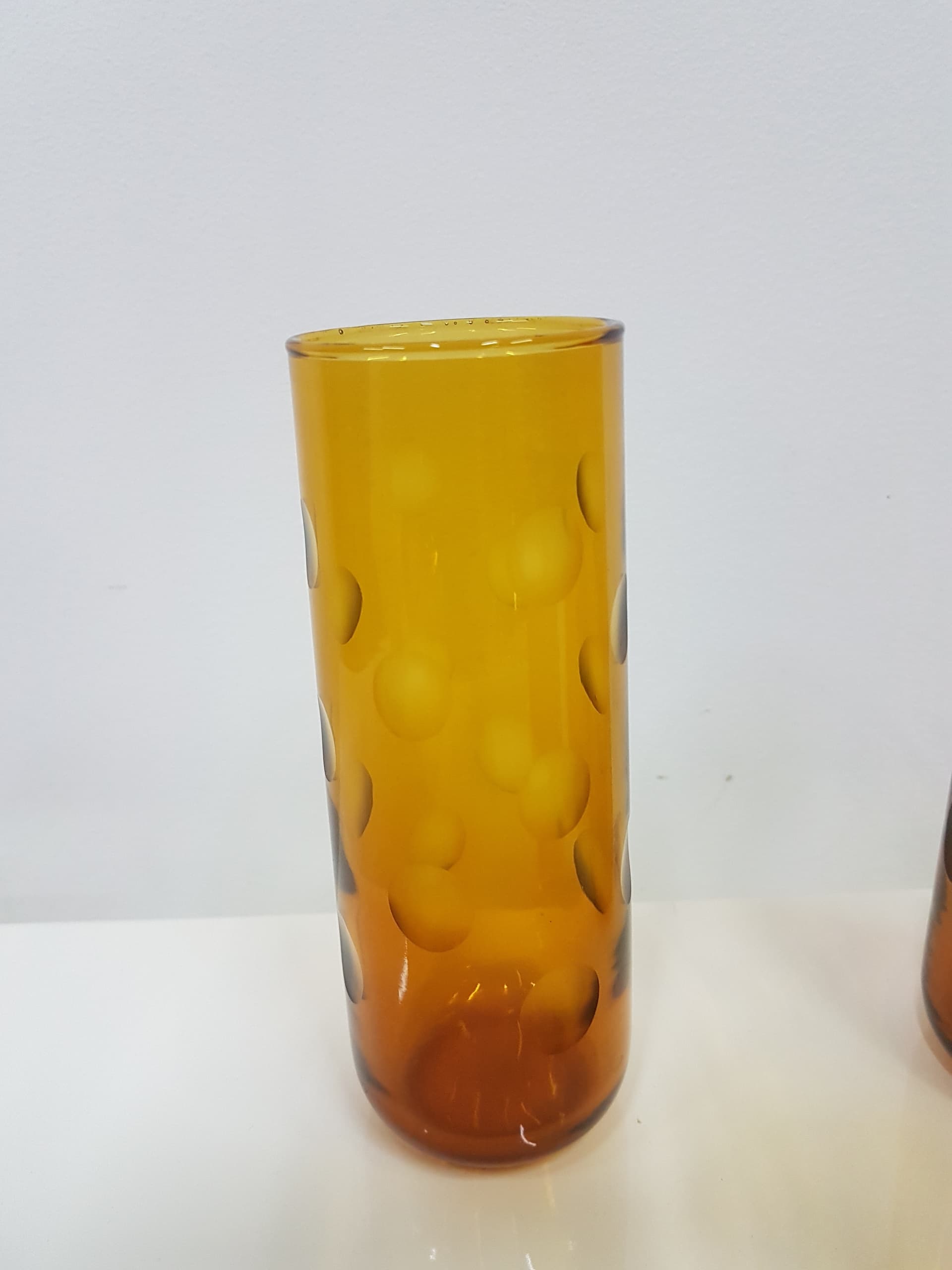 Set of four Eldorado glasses, amber glass, Hazel Atlas, USA, 1970s. - 360509