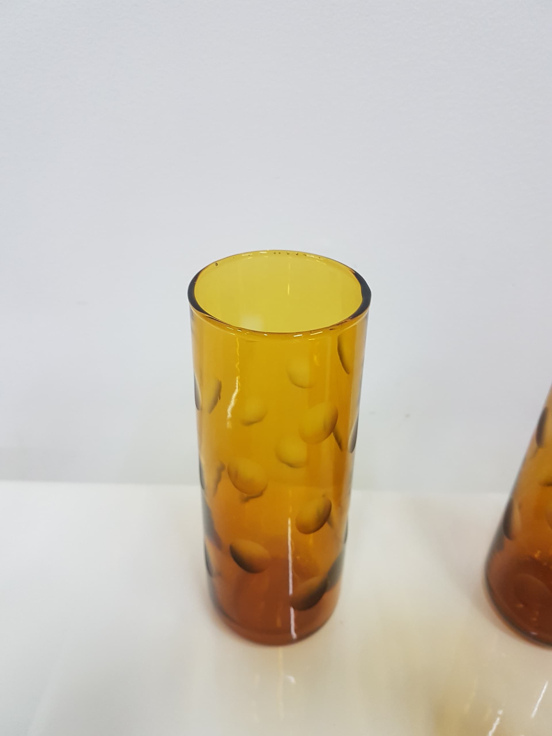 Set of four Eldorado glasses, amber glass, Hazel Atlas, USA, 1970s. - 360503