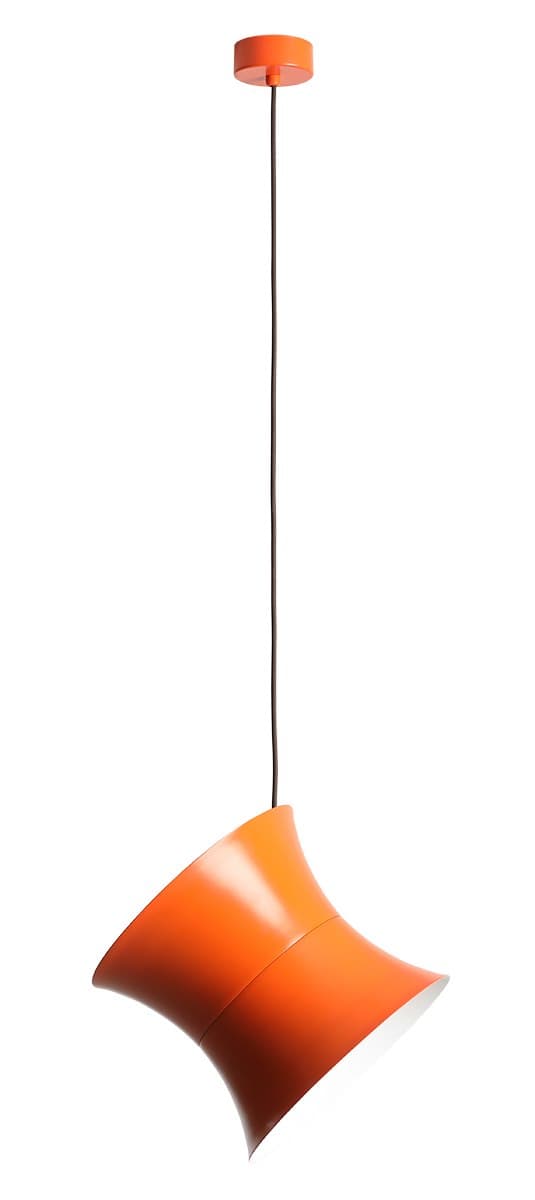 Lampa wisząca retro Kibo pomarańczowa, proj. N. Szpunar, Artera