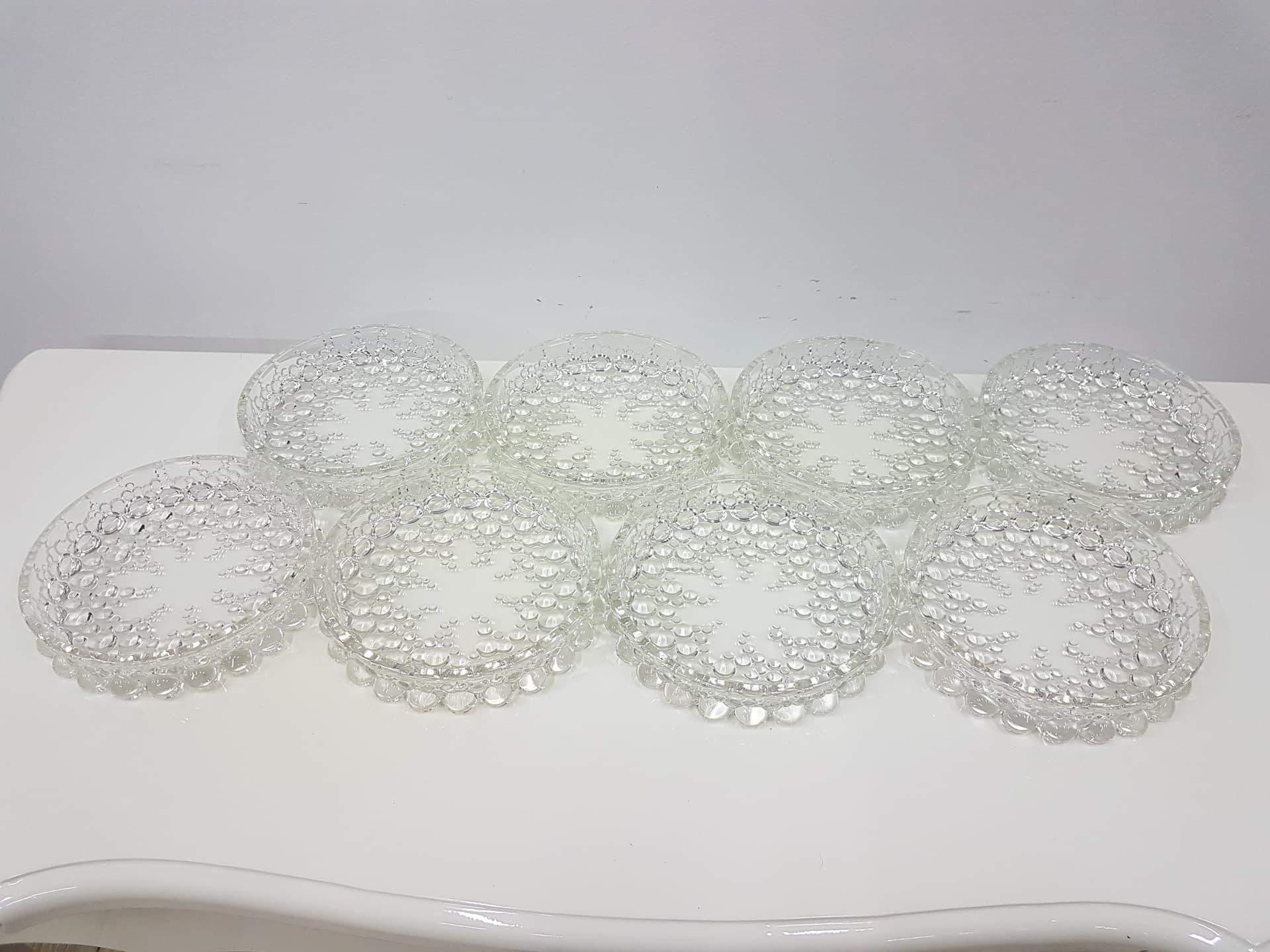 Twelve-piece set Bolero Bubble, transparent crystal glass, Walther Glas, Germany, 1970s - 360607