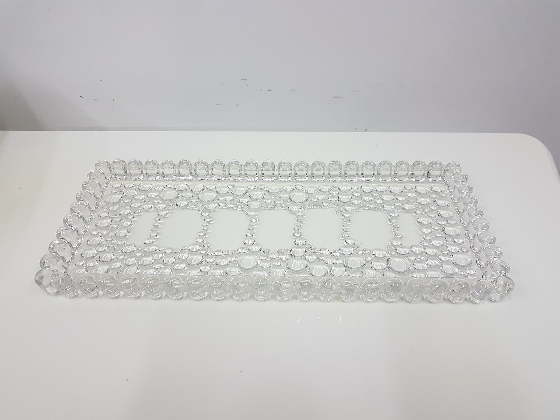 Twelve-piece set Bolero Bubble, transparent crystal glass, Walther Glas, Germany, 1970s - 360601