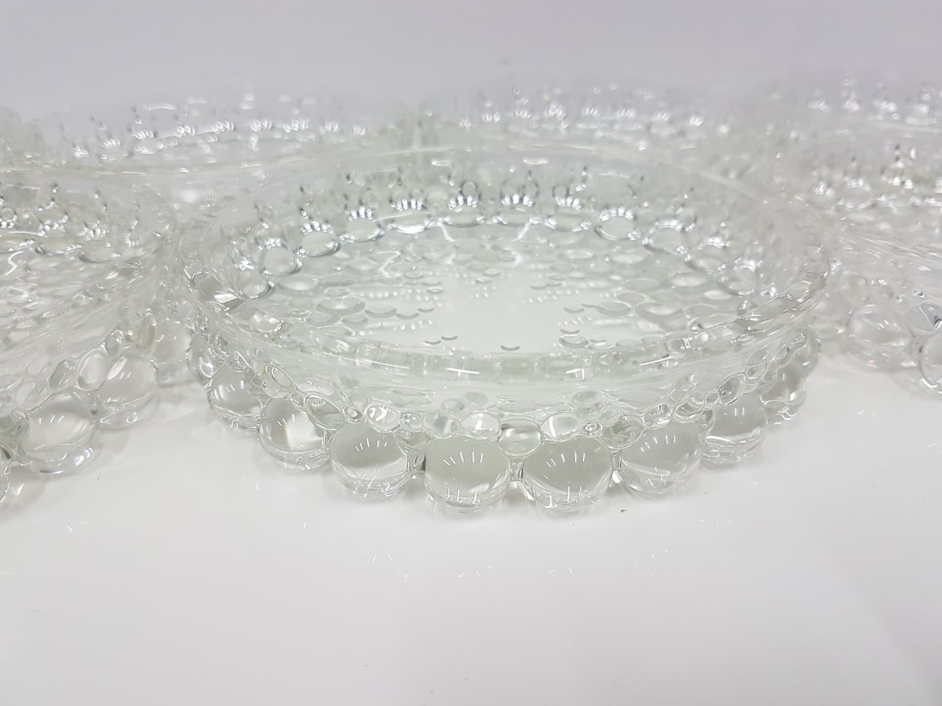 Twelve-piece set Bolero Bubble, transparent crystal glass, Walther Glas, Germany, 1970s - 360609