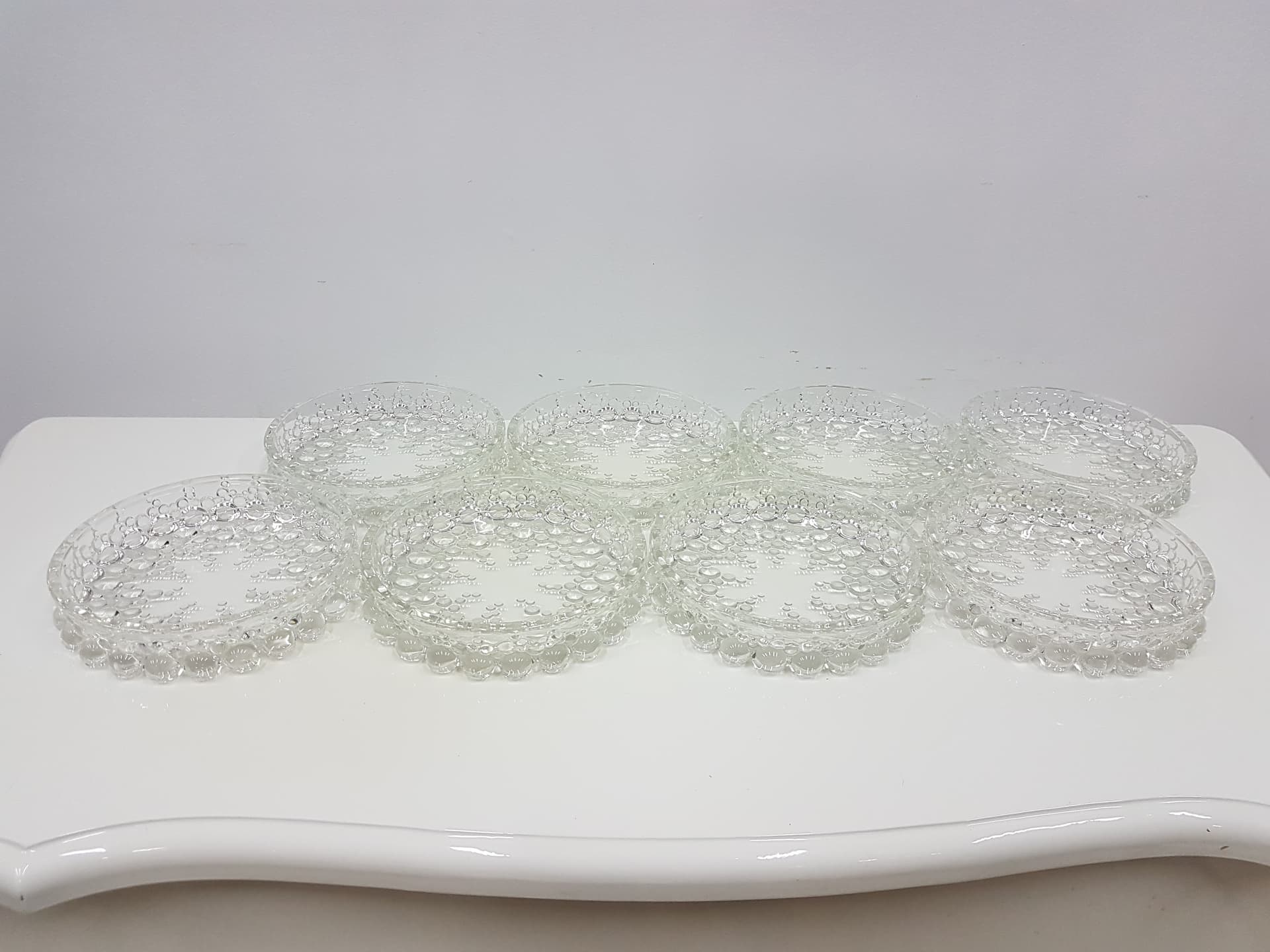 Twelve-piece set Bolero Bubble, transparent crystal glass, Walther Glas, Germany, 1970s - 360605
