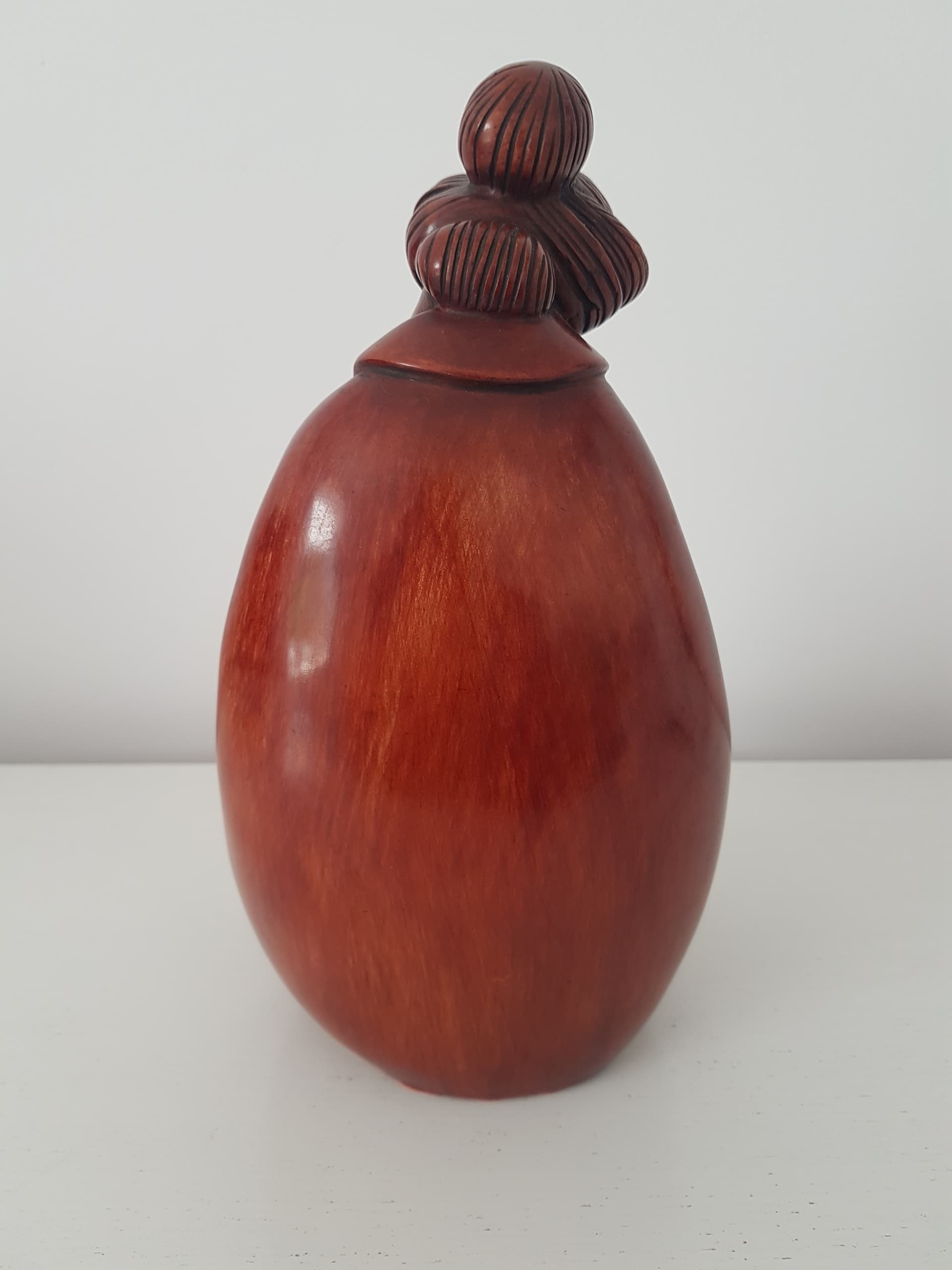Figura Gejszy, ceramika brązowo-czerwona, Niemcy, lata 70. - 360659