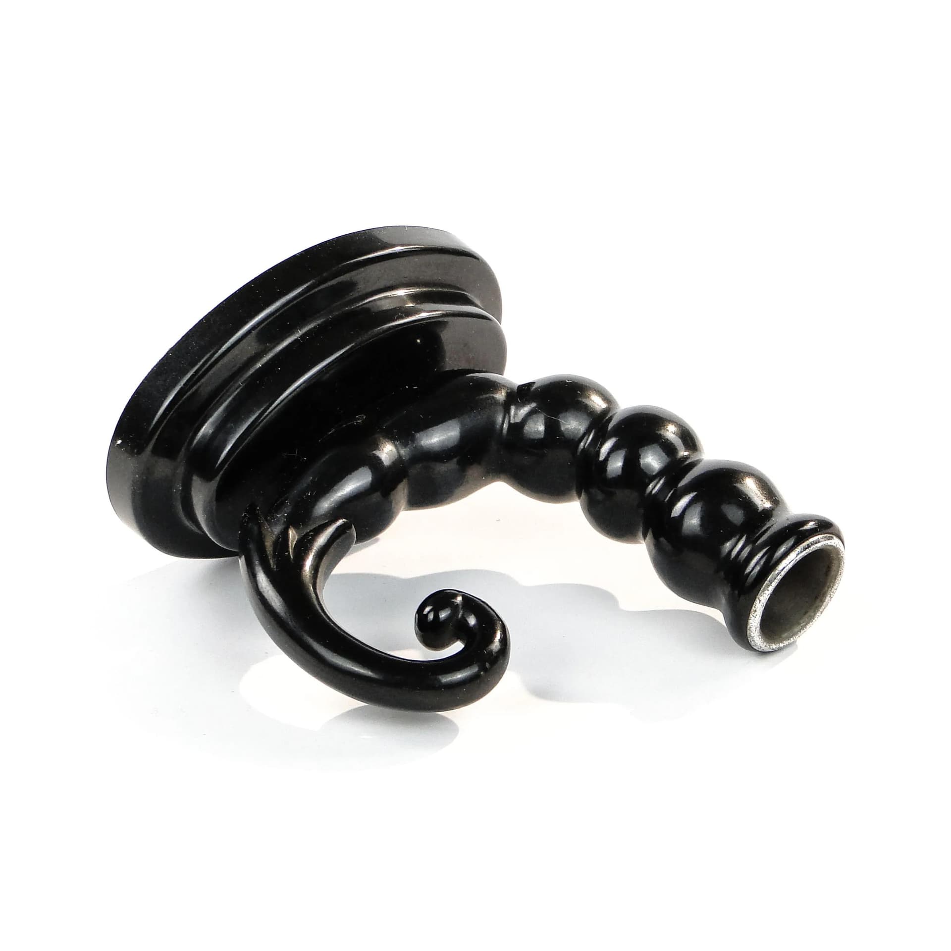 Kaganek Art Deco Skorpion, ebonit czarny, Anglia, lata 20. - 26477