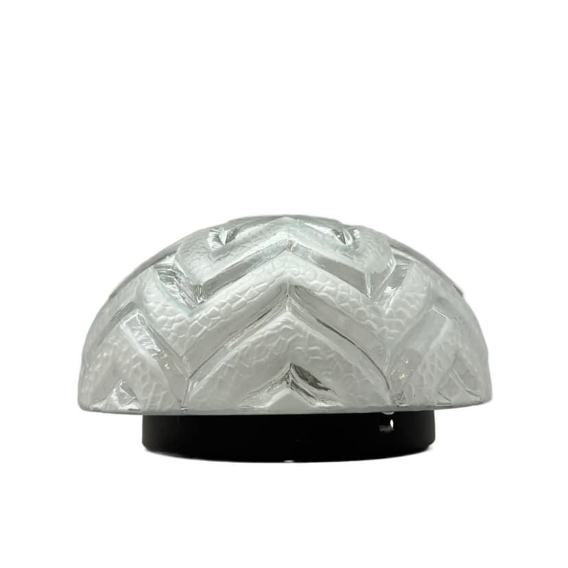 Biały, geometryczny kinkiet lub plafon modernistyczny, metal i szkło, Niemcy, lata 80.