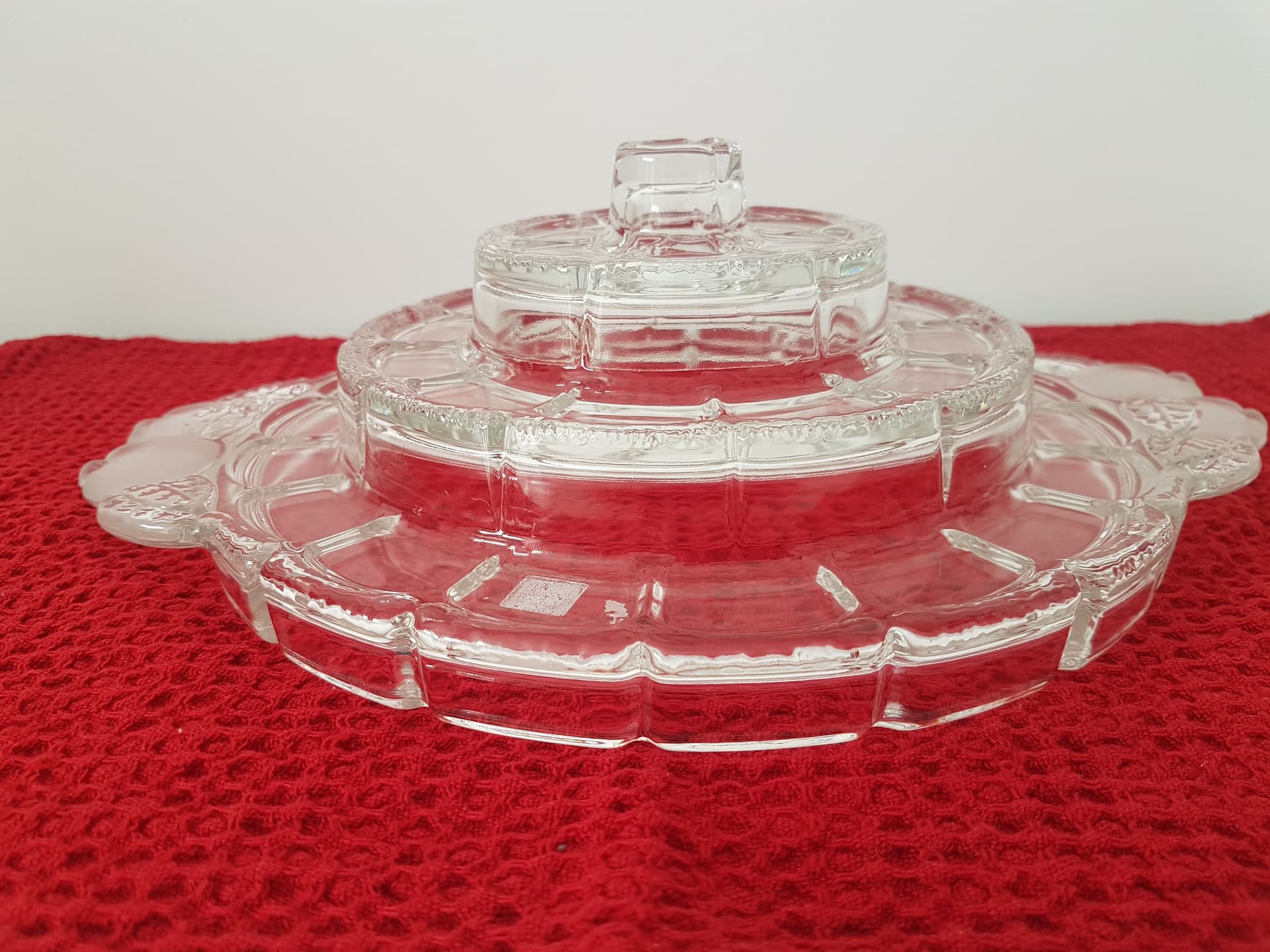 Serving Tray, transparent crystal, WMF, Germany, 1970s. - 360802