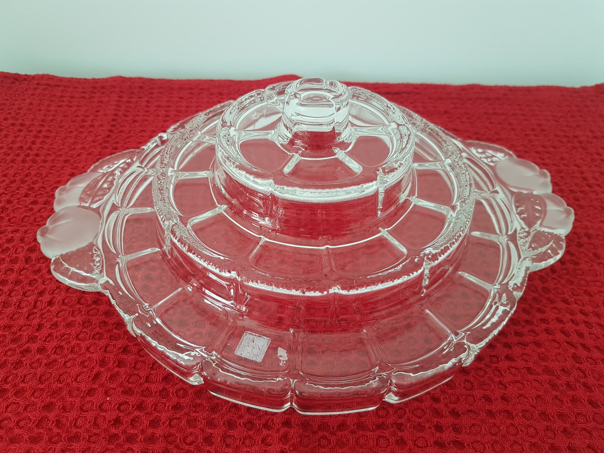 Serving Tray, transparent crystal, WMF, Germany, 1970s. - 360800