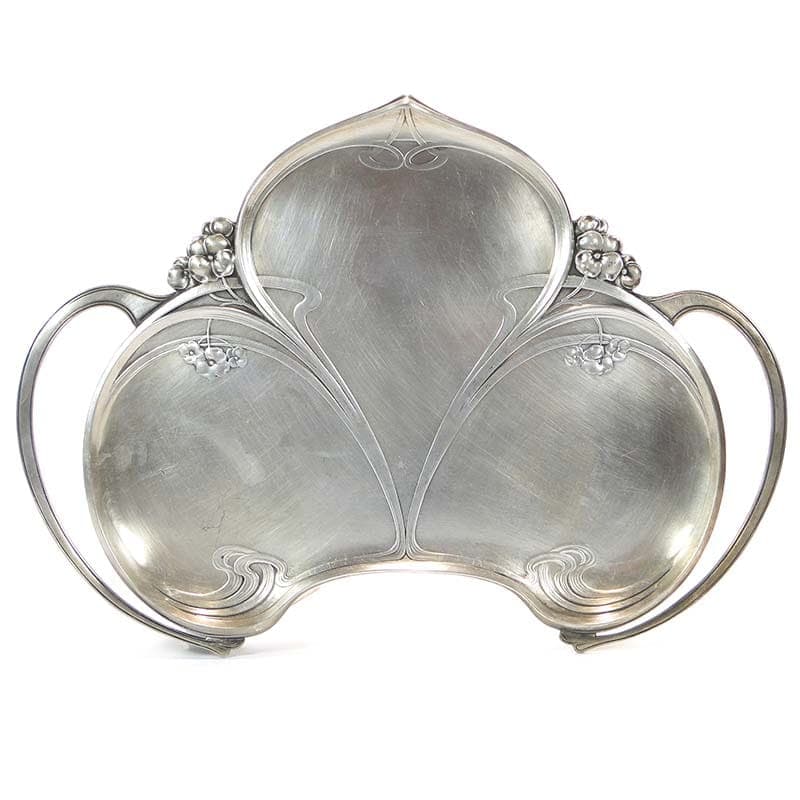 Art Nouveau tray, silver, WMF, Germany, 1900s