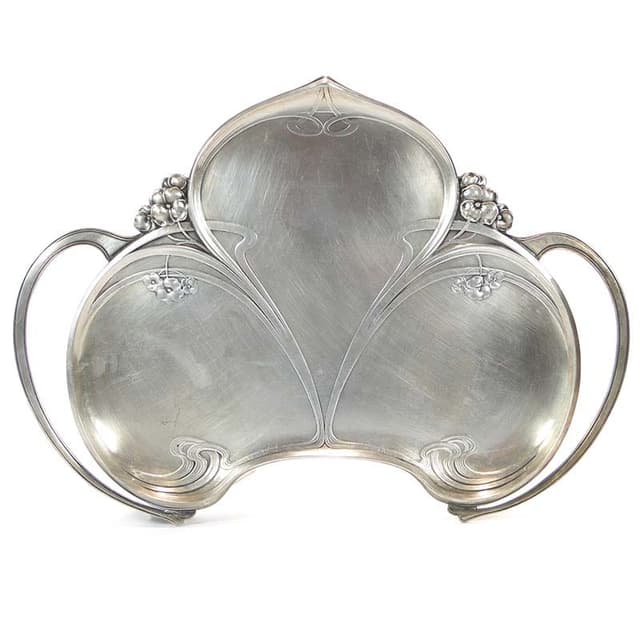 Art Nouveau tray, silver, WMF, Germany, 1900s - DIMENSION