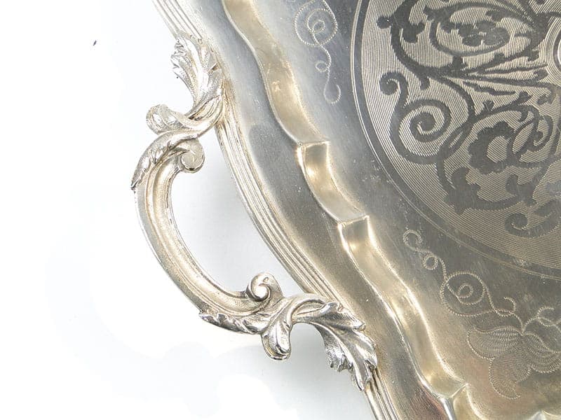 Tray, silver-plated brass, Fraget Warsaw, Poland, 19th c. - 360911