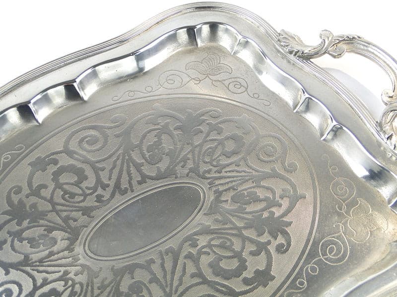 Tray, silver-plated brass, Fraget Warsaw, Poland, 19th c. - 360906