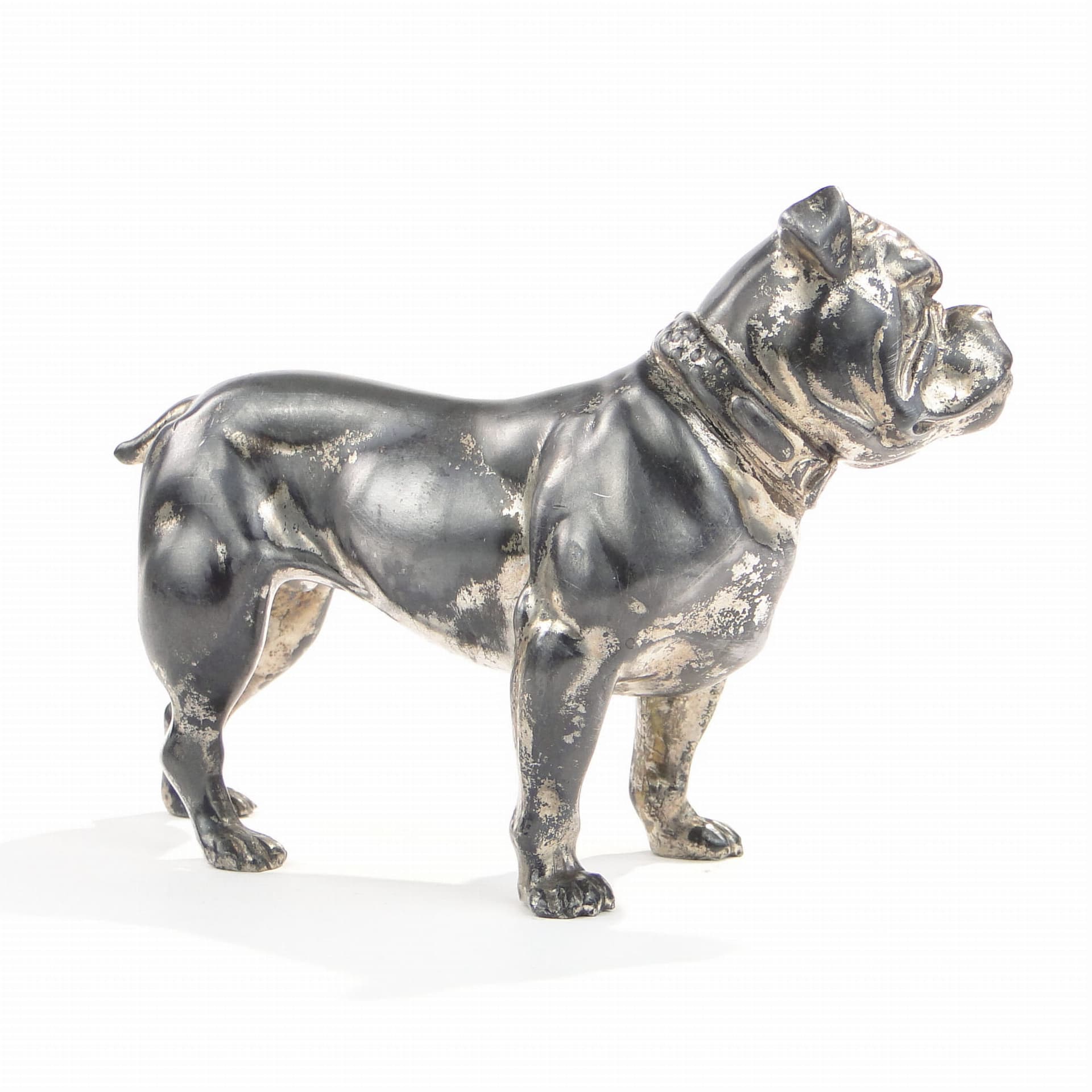 Bulldog Figurine, silver, pewter, Austria, early 20th c. - 360950