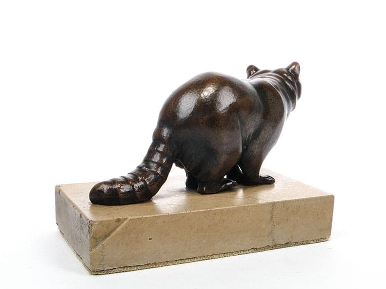 Figura jenota, brąz brązowy, marmur beżowy, Europa Zachodnia, lata 20. - 360958