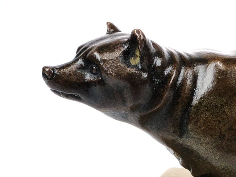Figura jenota, brąz brązowy, marmur beżowy, Europa Zachodnia, lata 20. - 360955