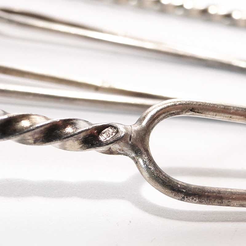 Set of appetizer forks New Look, silver-plated brass silver, amber brown, Poland, 1960s. - 360968