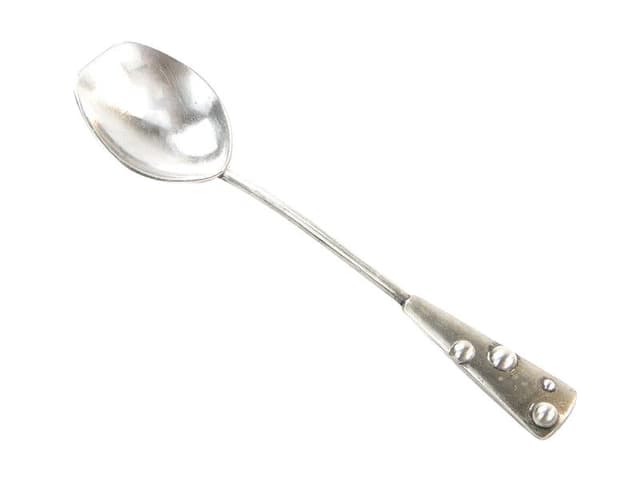 Sugar spoon Krople Rosy, silver silver, Rytosztuka, Poland, 1960s. - DIMENSION