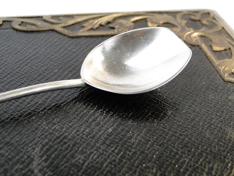 Sugar spoon Krople Rosy, silver silver, Rytosztuka, Poland, 1960s. - 360999