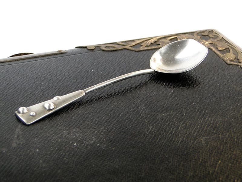 Sugar spoon Krople Rosy, silver silver, Rytosztuka, Poland, 1960s. - 361000