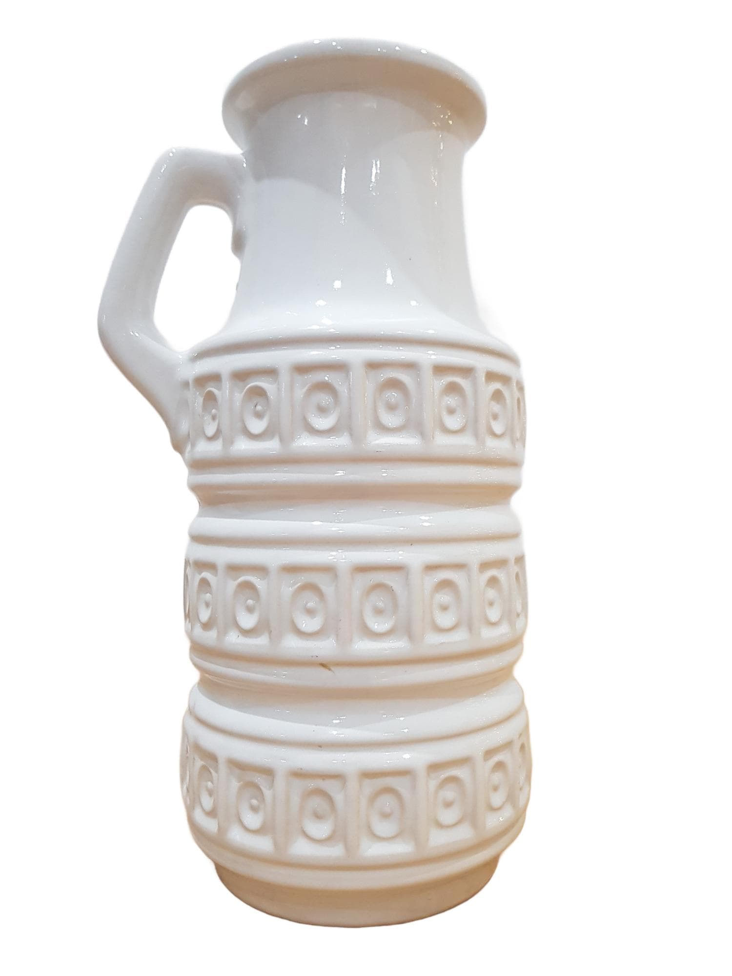 Vase Tundra, white ceramic, Scheurich, Germany, 1970s - 361874