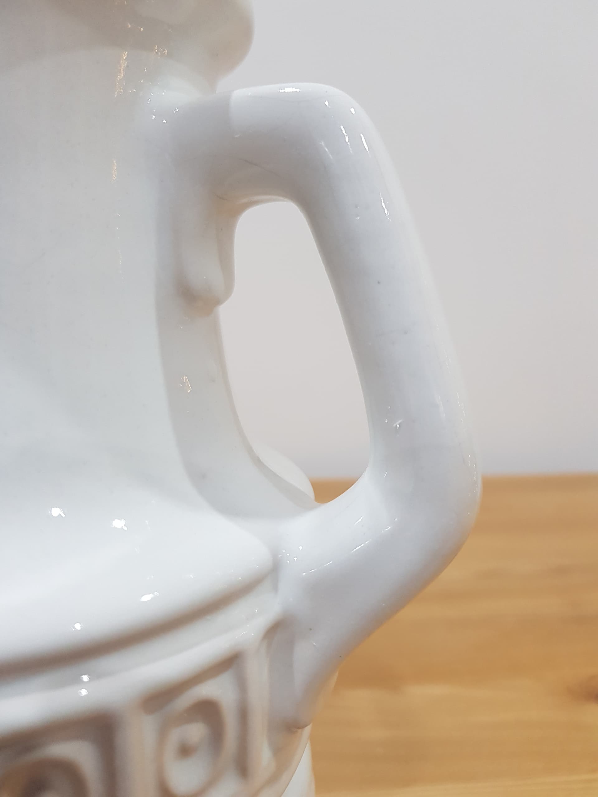 Vase Tundra, white ceramic, Scheurich, Germany, 1970s - 361013