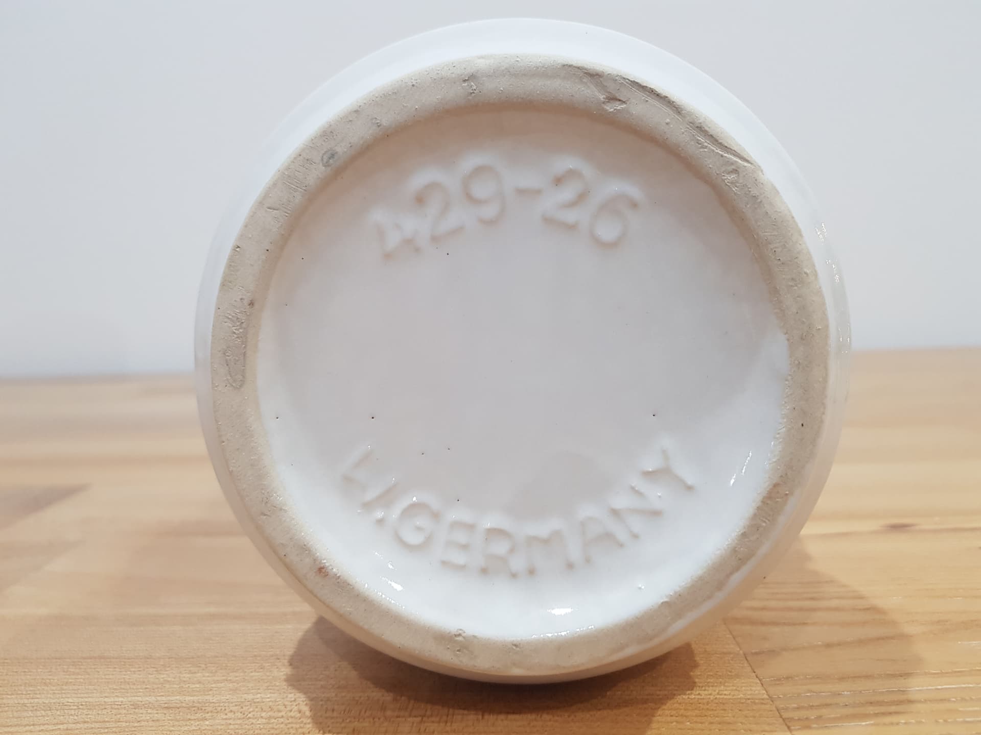 Vase Tundra, white ceramic, Scheurich, Germany, 1970s - 361020