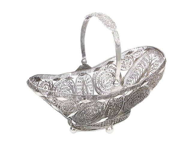 Jardiniere Basket, silver, Grodno, 19th century - DIMENSION