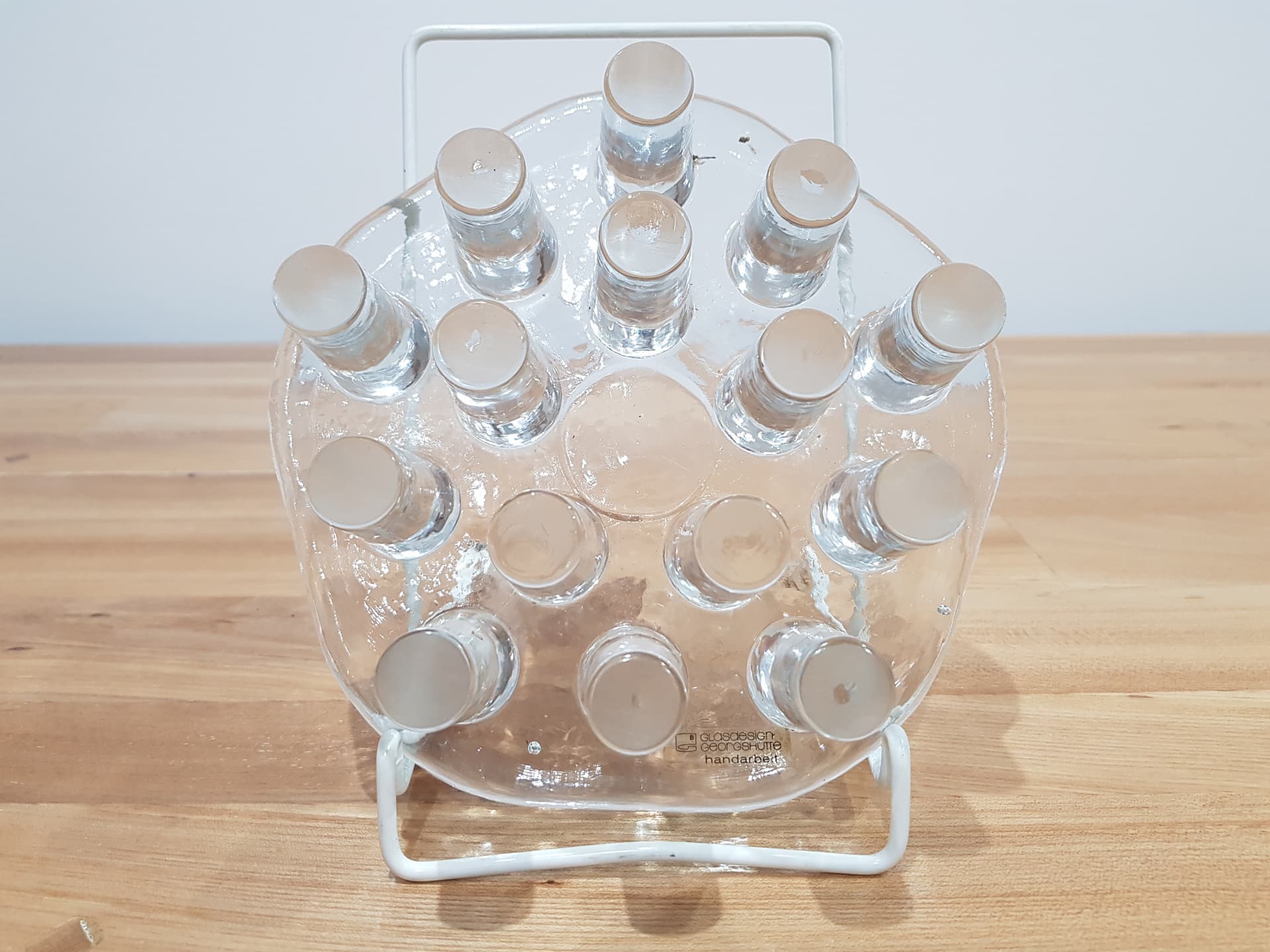 Teapot warmer, Georgshütte, clear glass, Germany, 1970s. - 361166