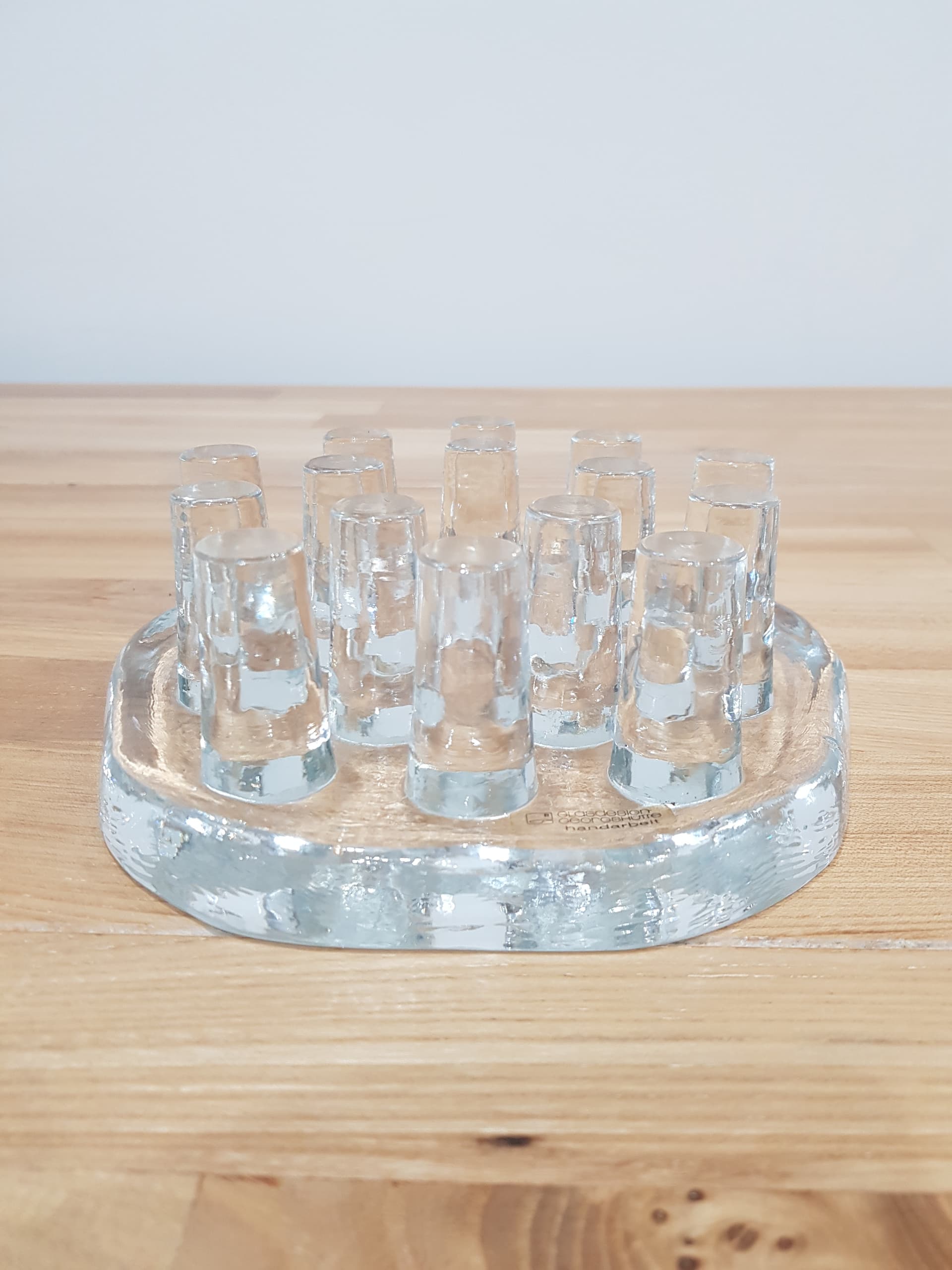 Teapot warmer, Georgshütte, clear glass, Germany, 1970s. - 361167
