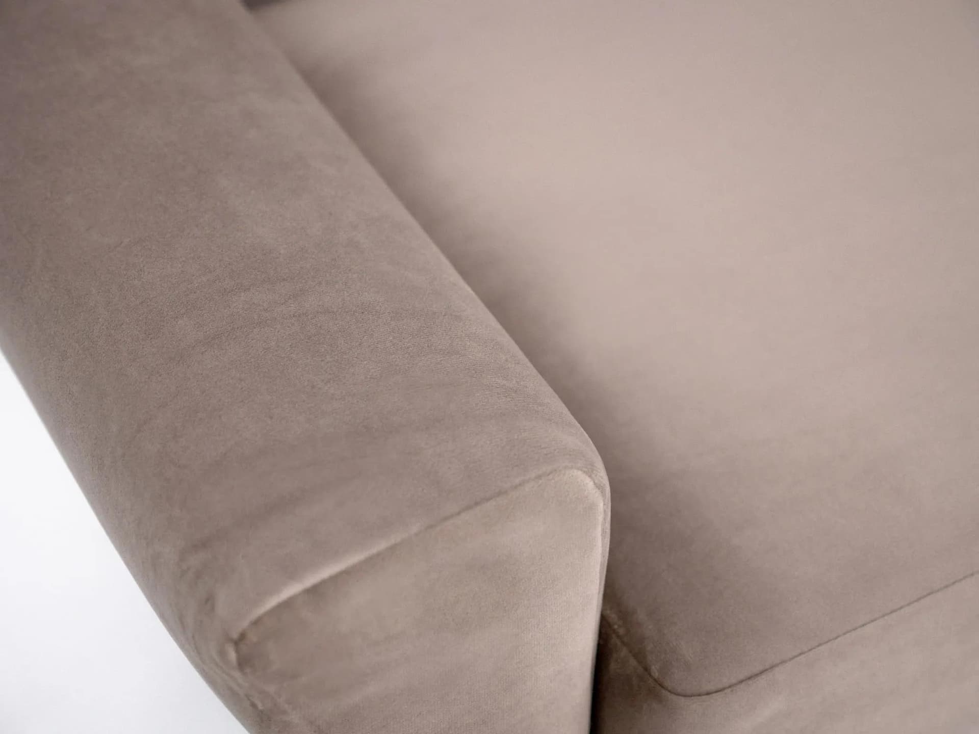 Sofa Mandal, beżowy velvet, Polska, lata 90. - 26550